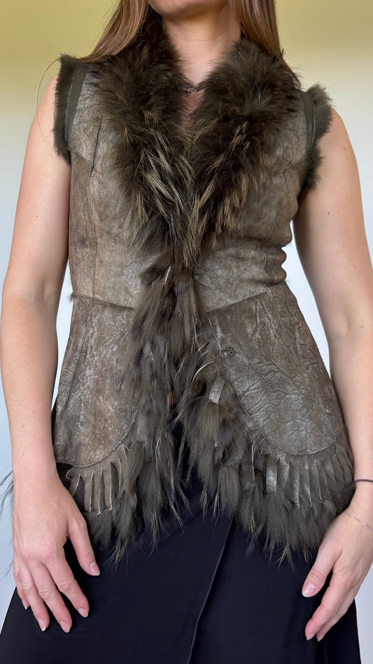 Leather Fur Vest