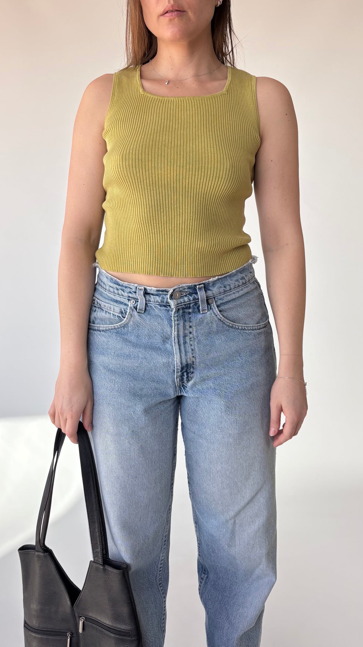 Clio Petites Silk Ribbed Tank (8-10)