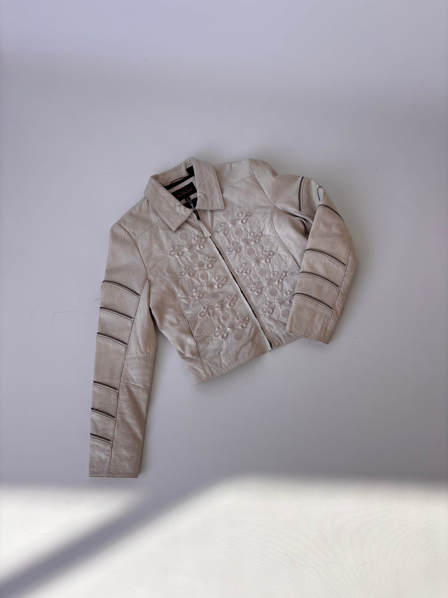 Ben Sherman Military-Inspired Leather Jacket (6-10)