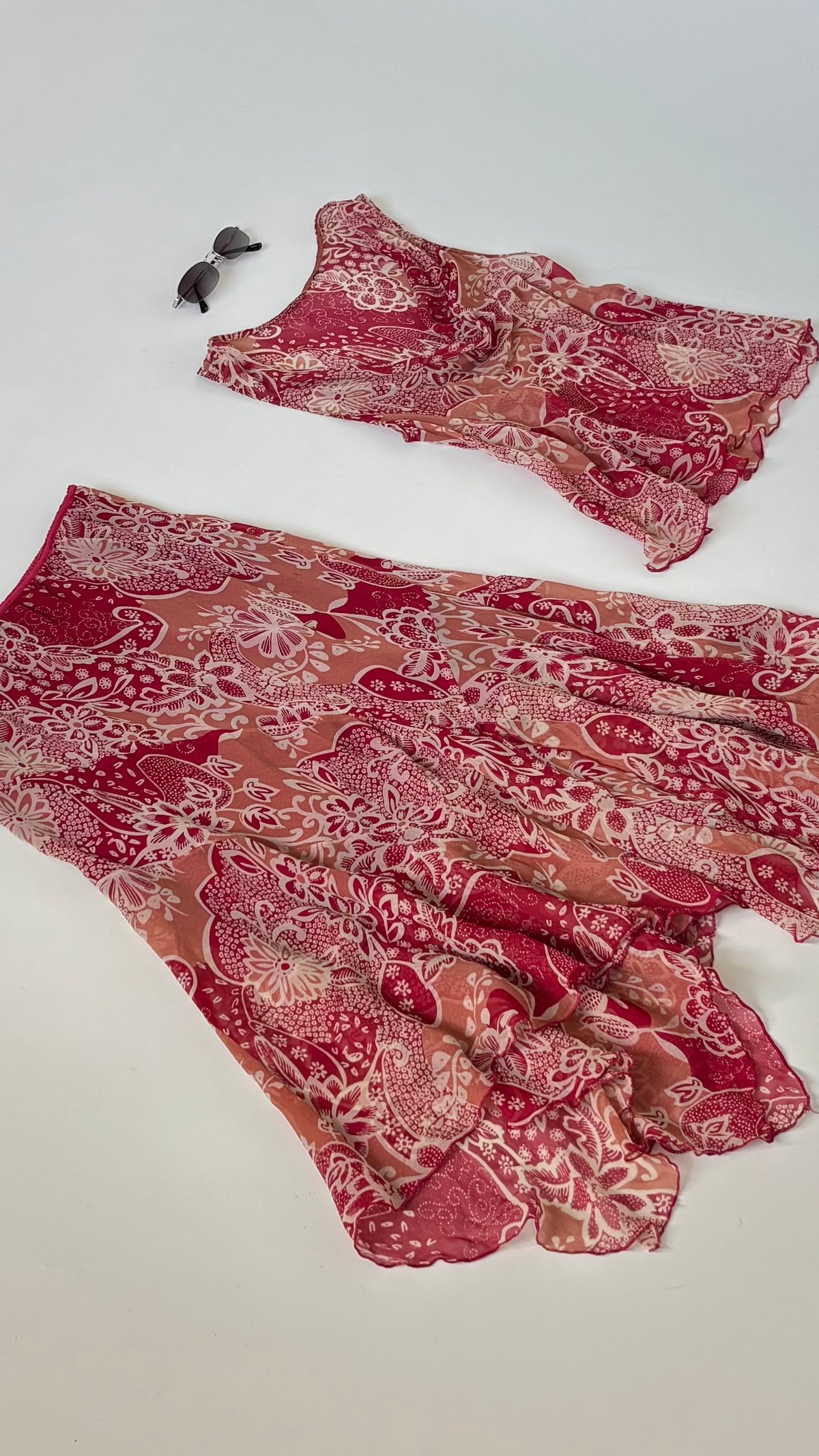 Johnathan Martin Silk Skirt Set