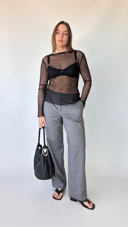 Diane Birkhardt Mesh Crossover Top