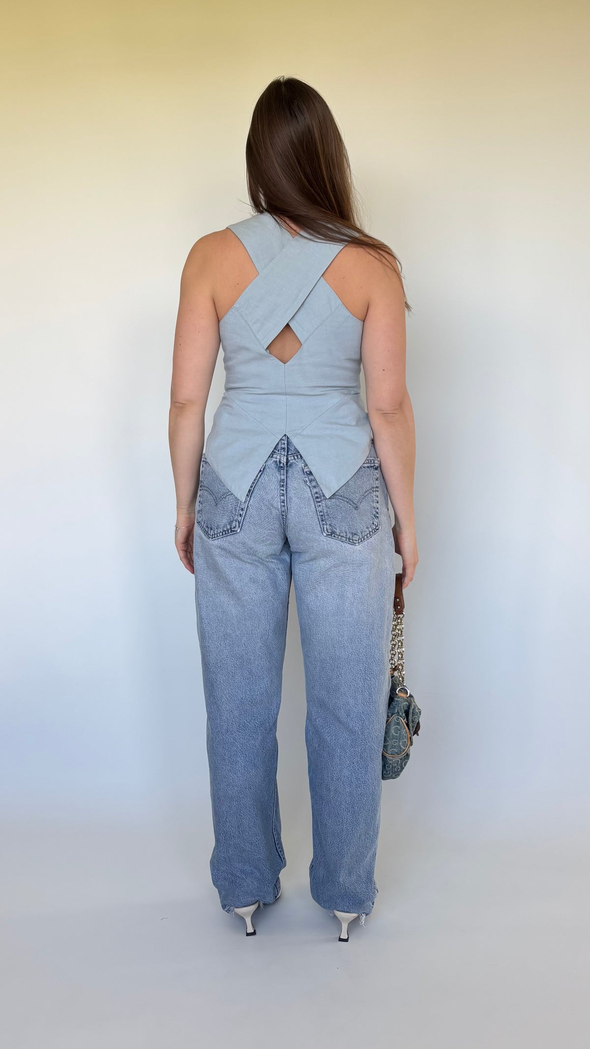 Peppertree Linen Bodice Top