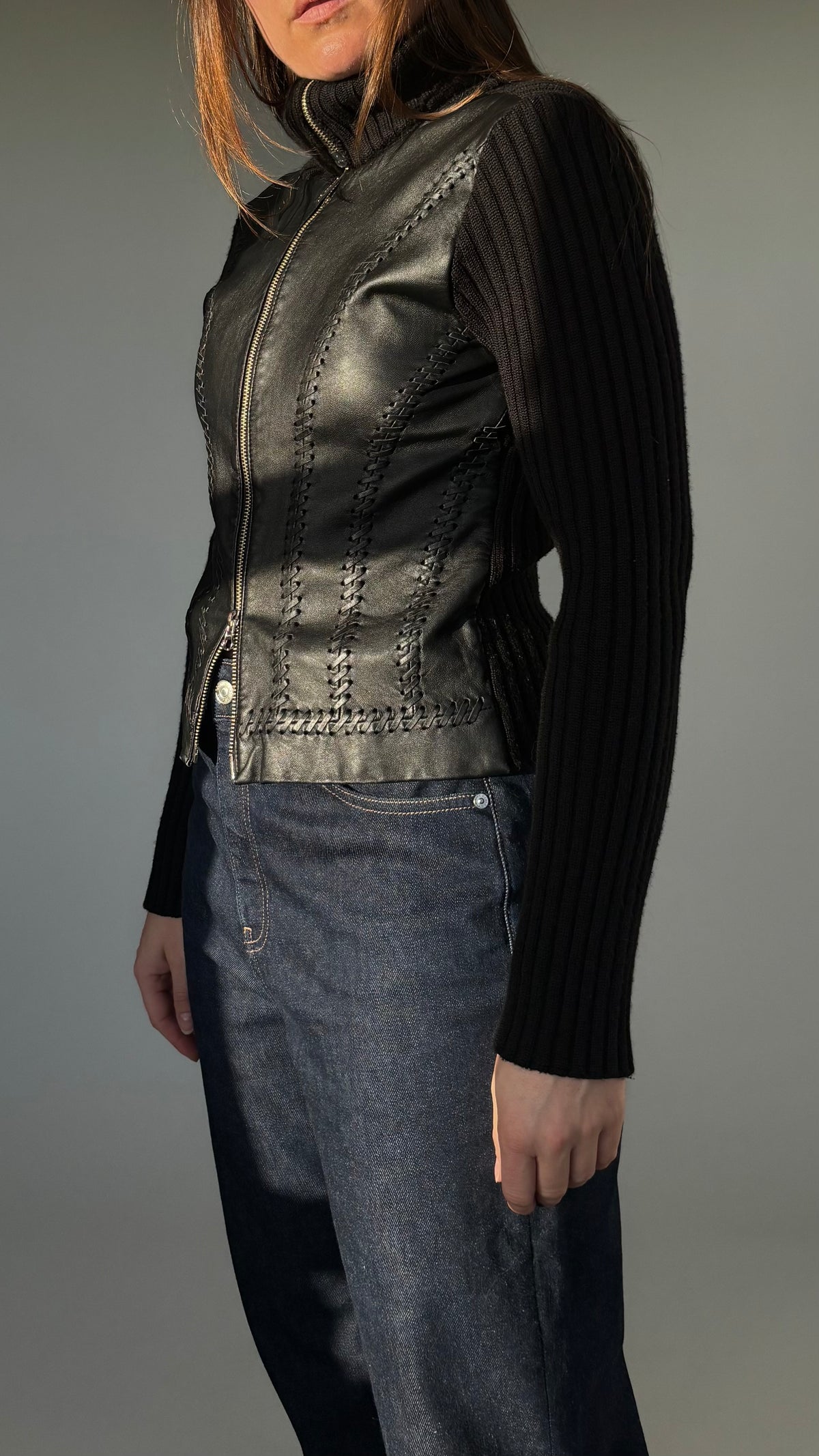 River Island Korean Made Leather Jacket (6-10)