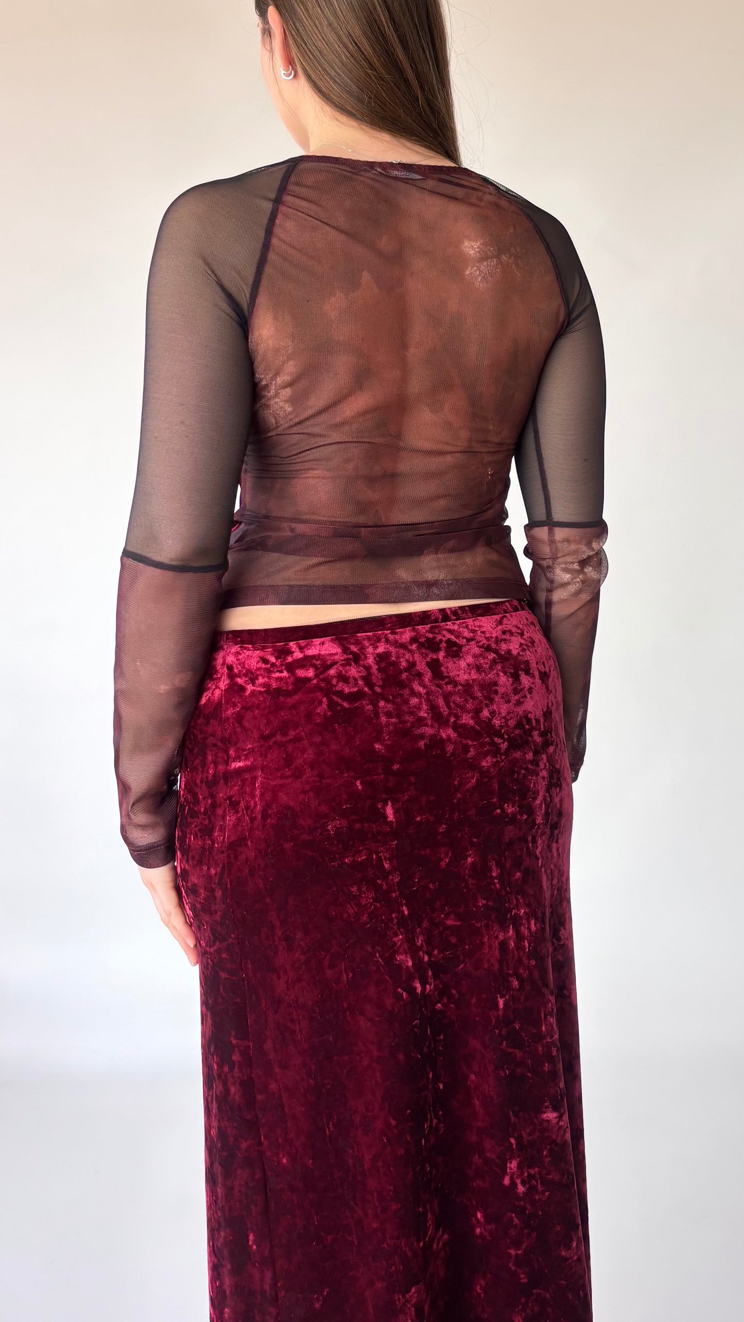 Bisou Bisou Velvet Mesh Skirt Set (8-10)
