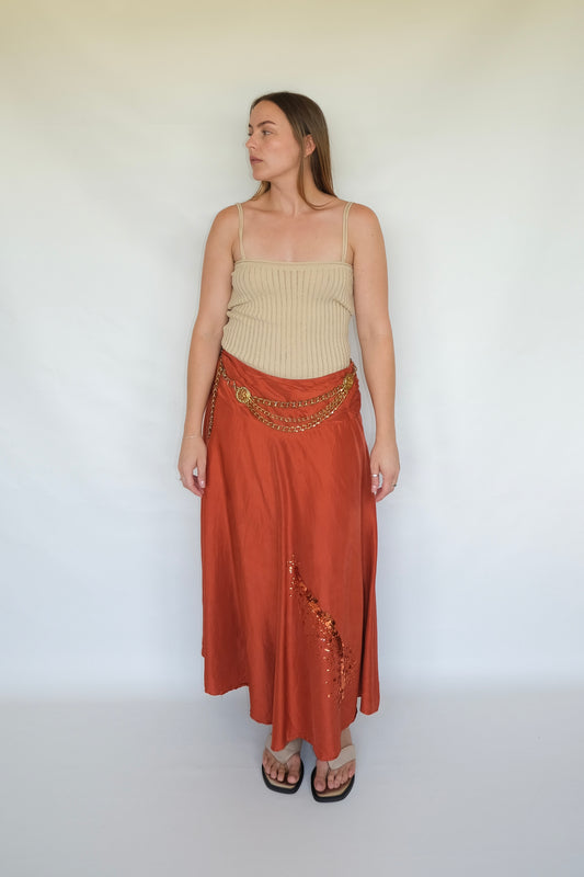 Verge Silk Skirt