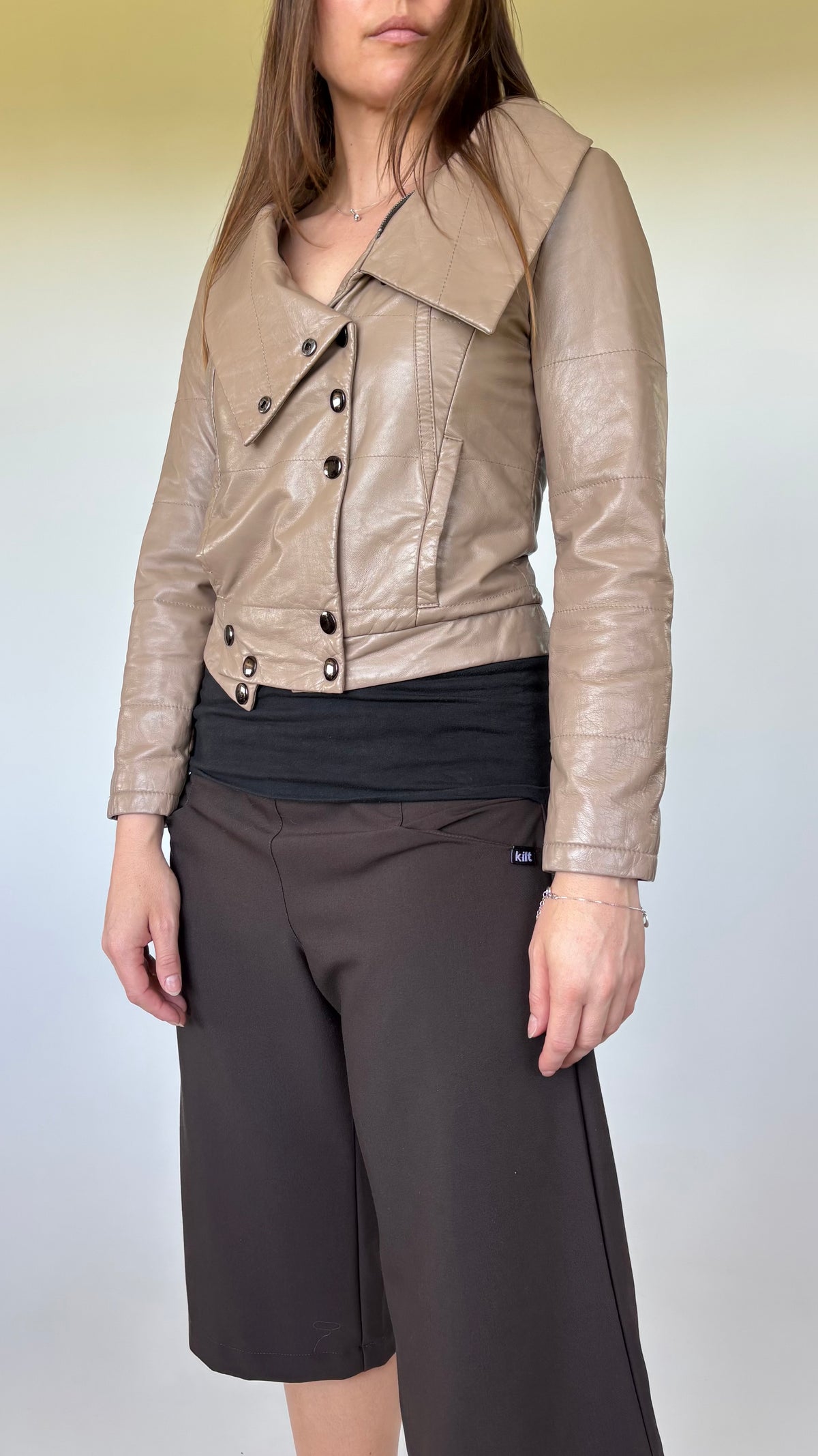 00’s Cropped Leather Jacket