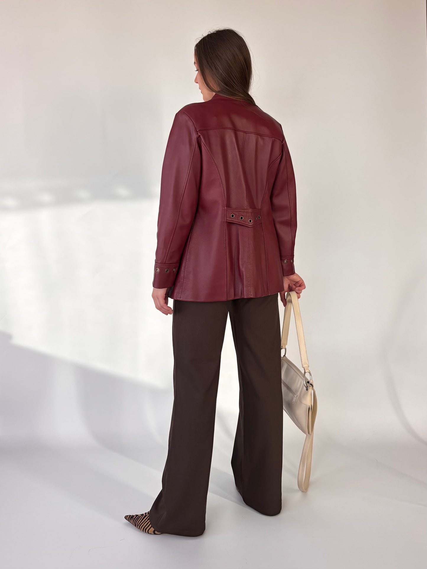 Jennie Field Mulberry Leather Moto Jacket (8-12)
