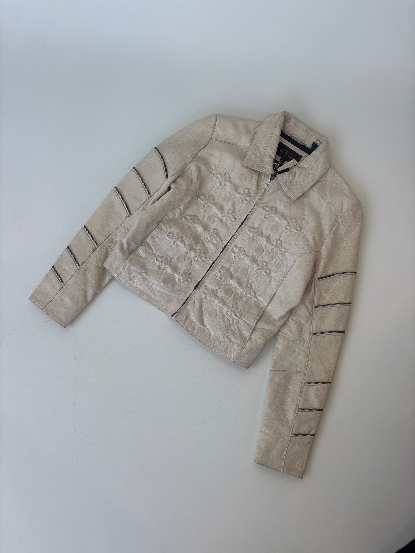 Ben Sherman Military-Inspired Leather Jacket (6-10)