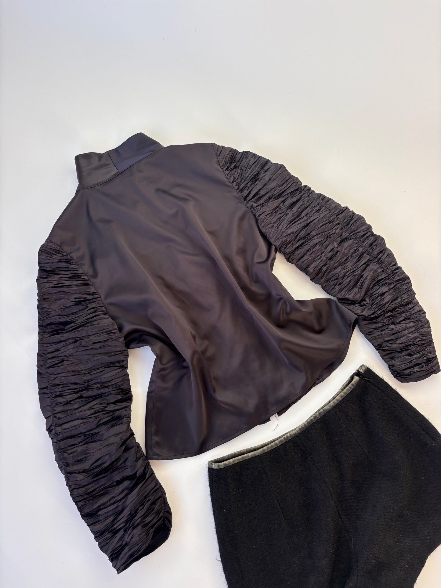 L ‘Officiel Ruched Satin Jacket