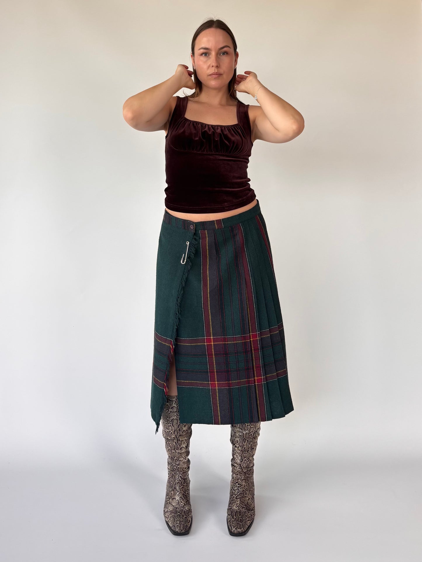 Tartan Wool Kilt Skirt (10-12)