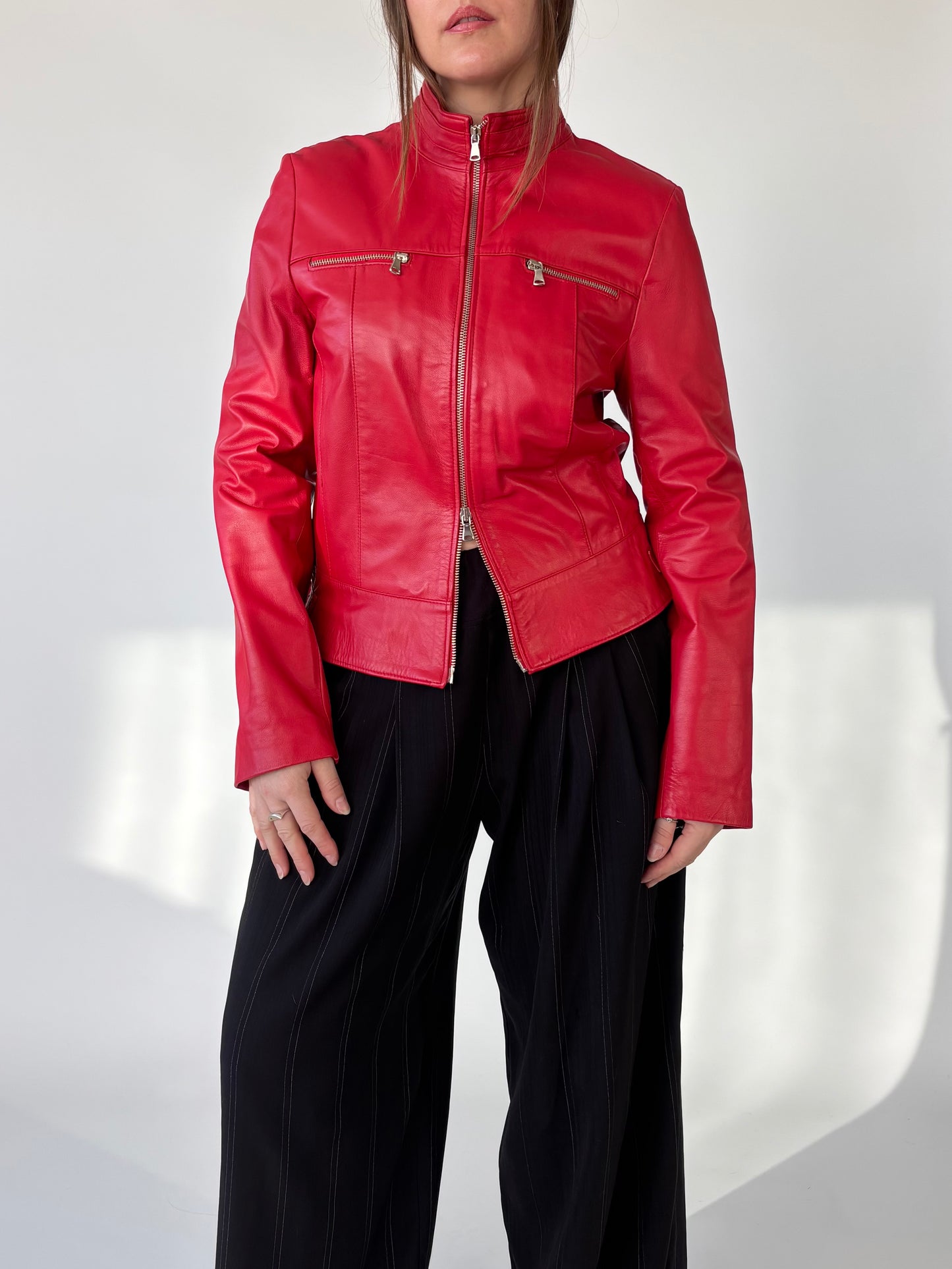 Narvin Leather Moto Jacket