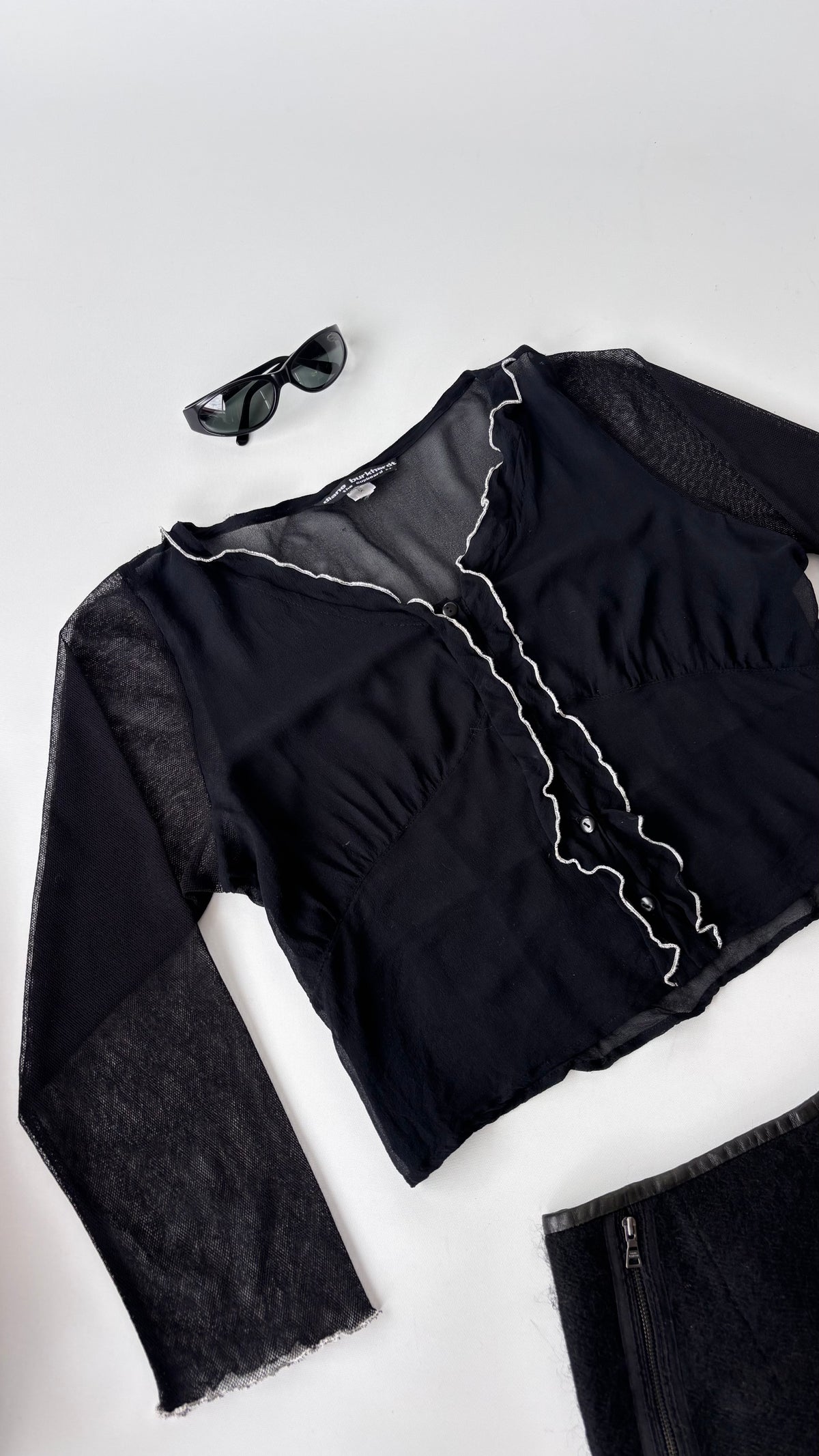Diane Birkhardt Silk Mesh Top (14-16)