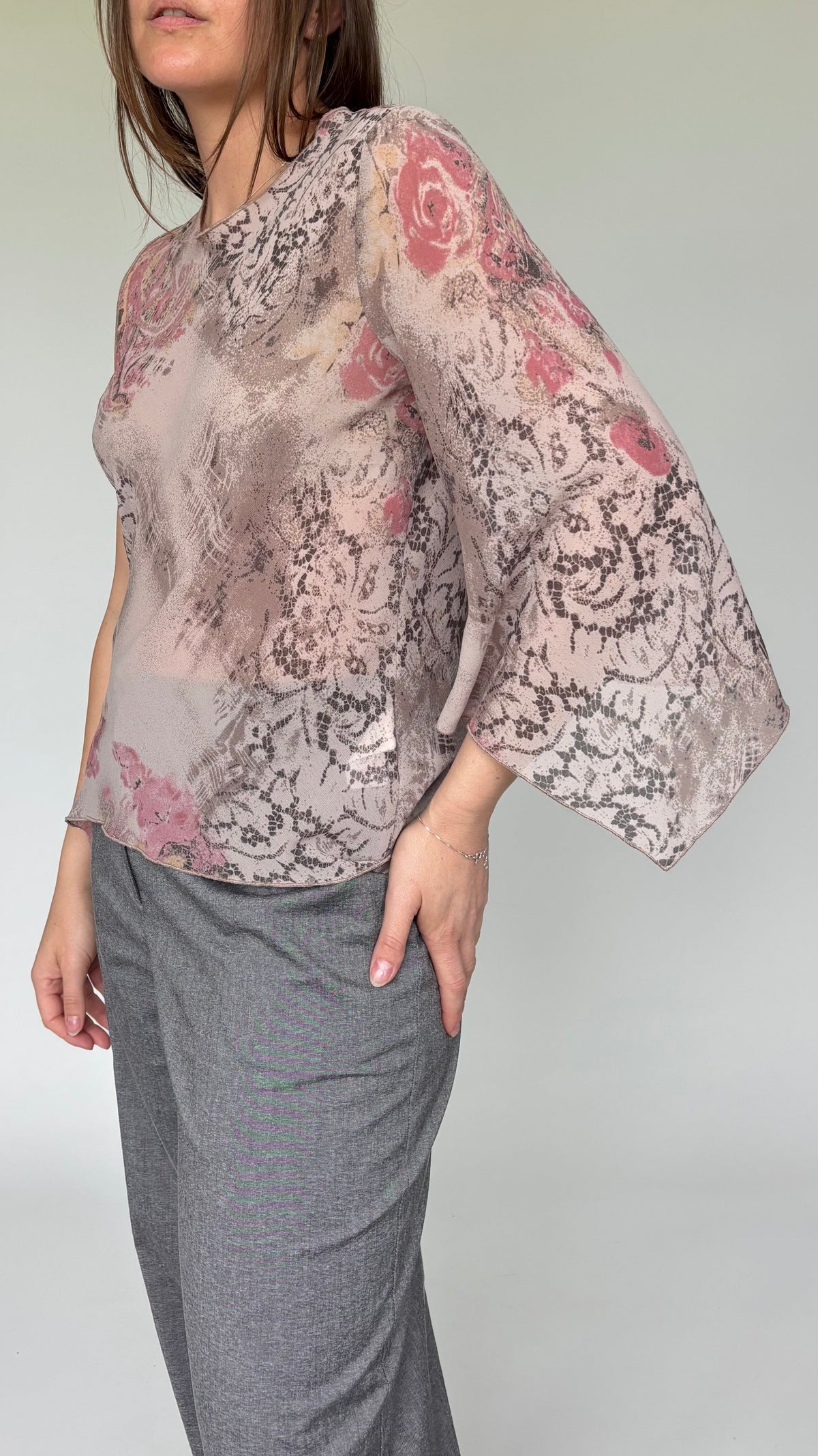 2000’s Asymmetric Print Top