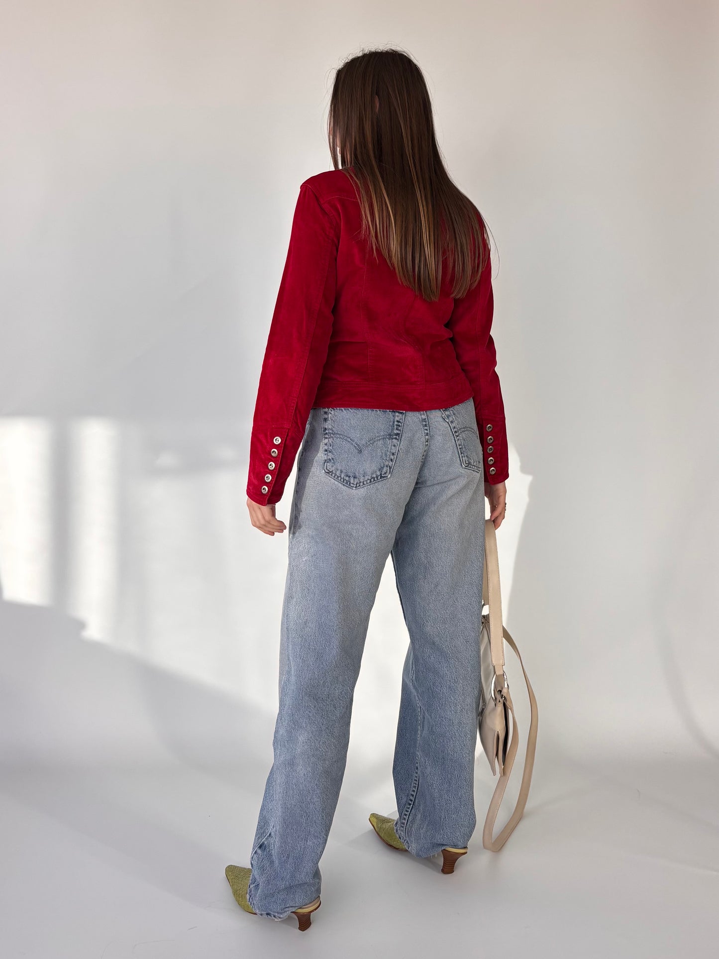 Newport Ruby Ruched Velvet Jacket (8-12)