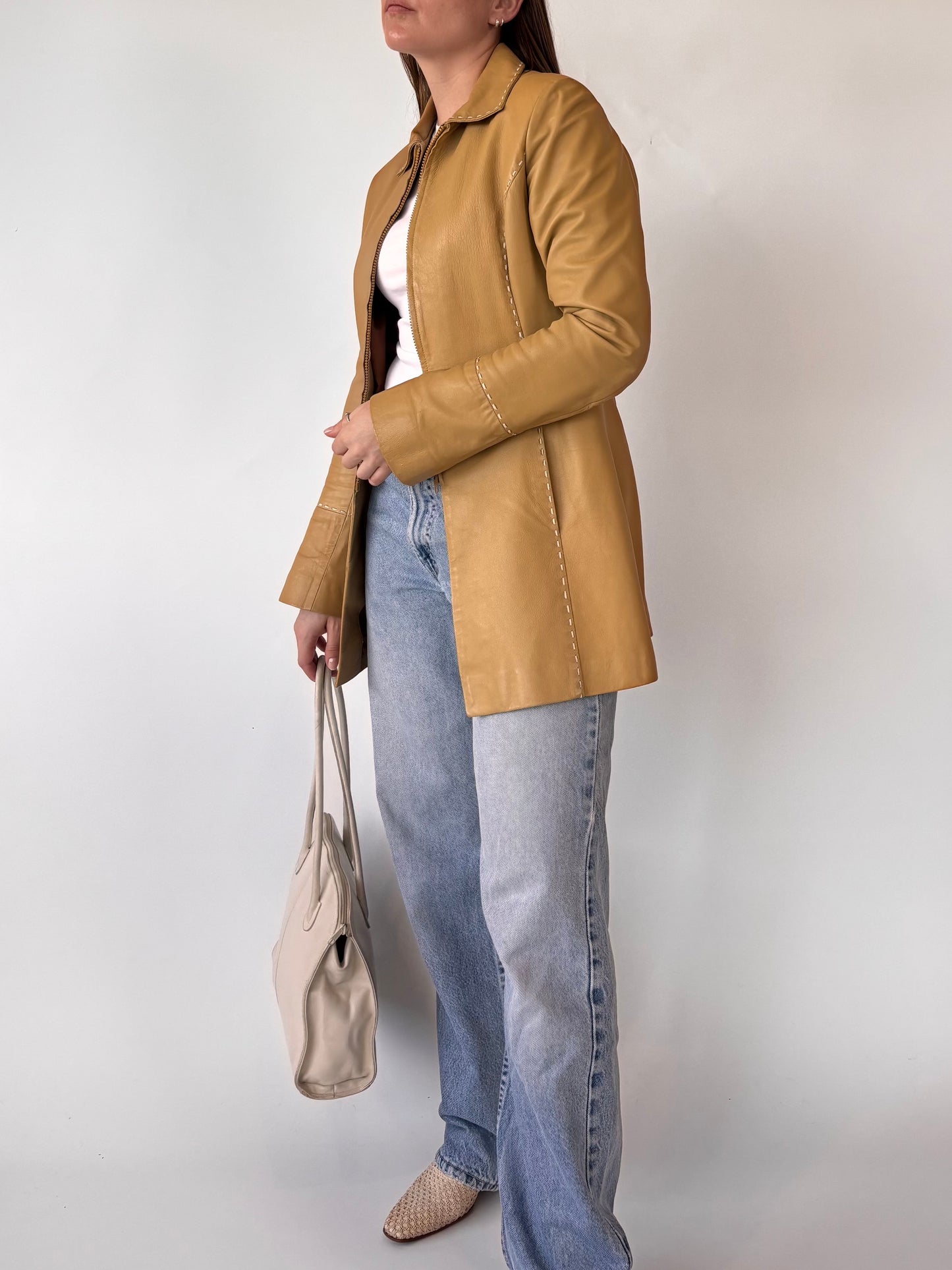 Melasti Tan Leather Jacket (6-10)