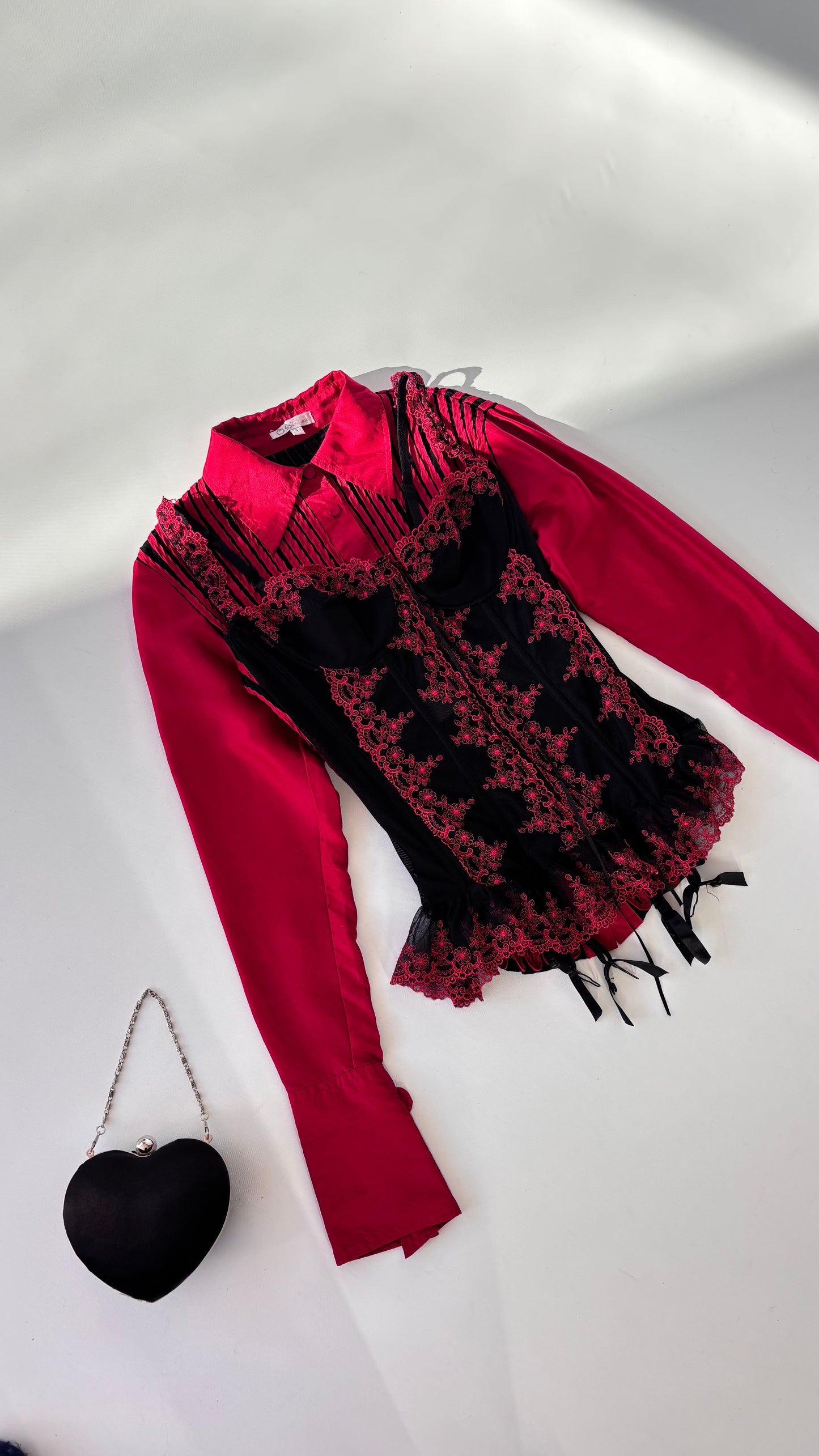 Obstinée Silk Ribboned Mesh Shirt (6-8)