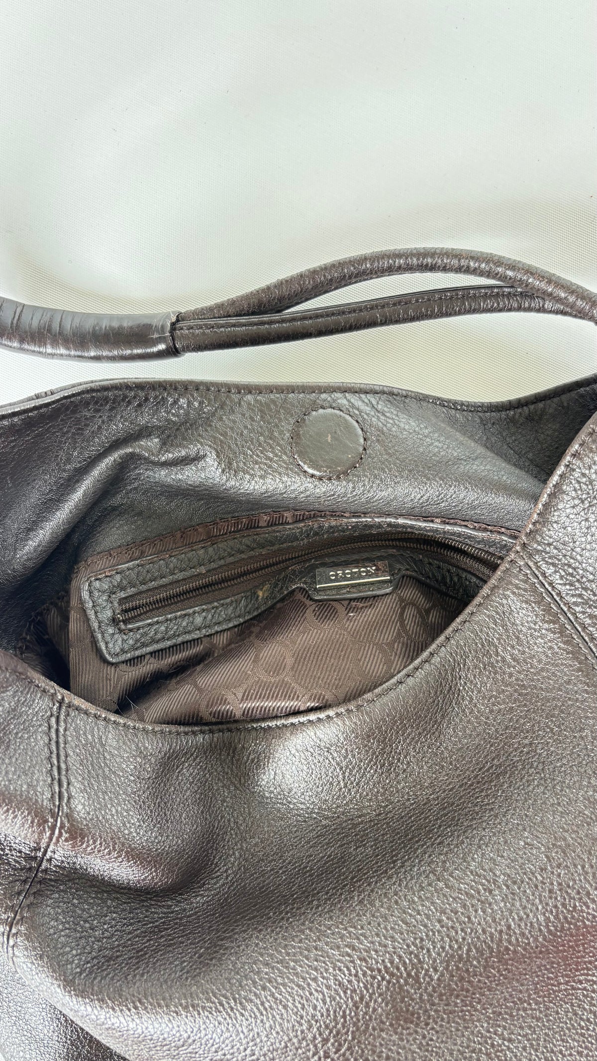 Classic Oroton Leather Bucket Bag