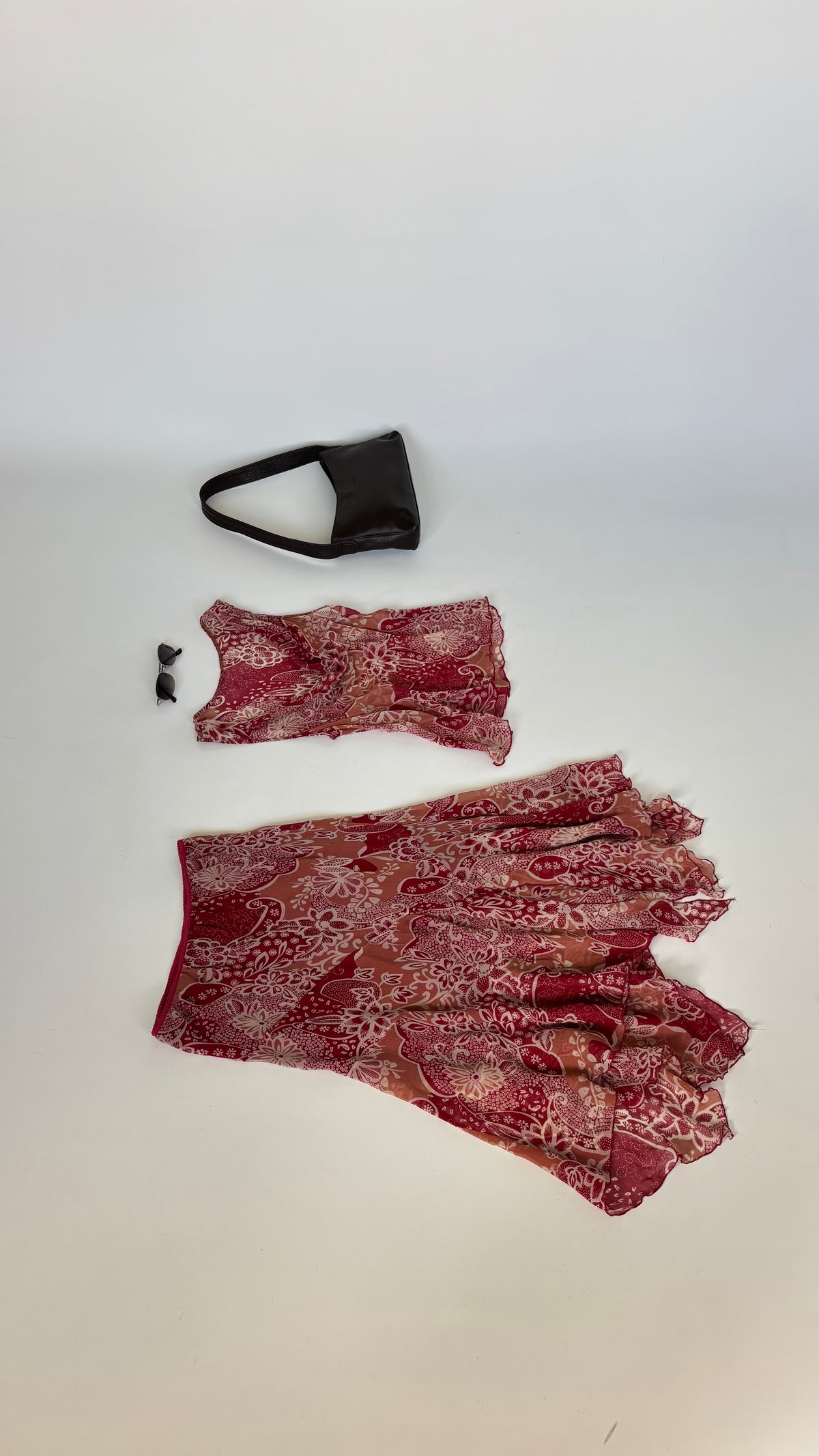 Johnathan Martin Silk Skirt Set