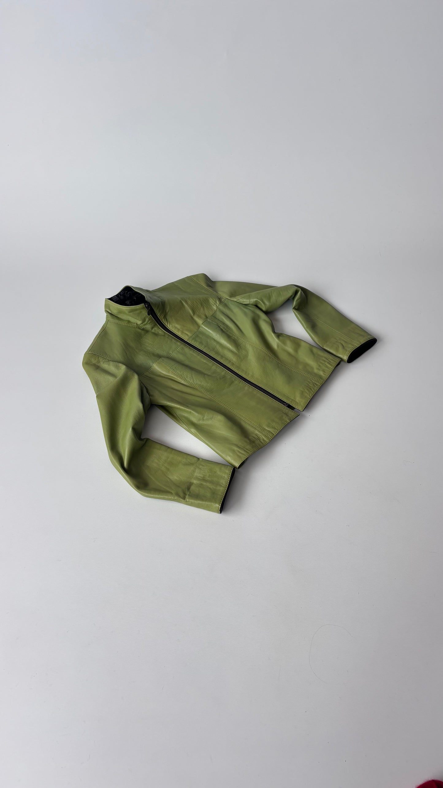 Caroline Moore Lime Leather Jacket (6-10)
