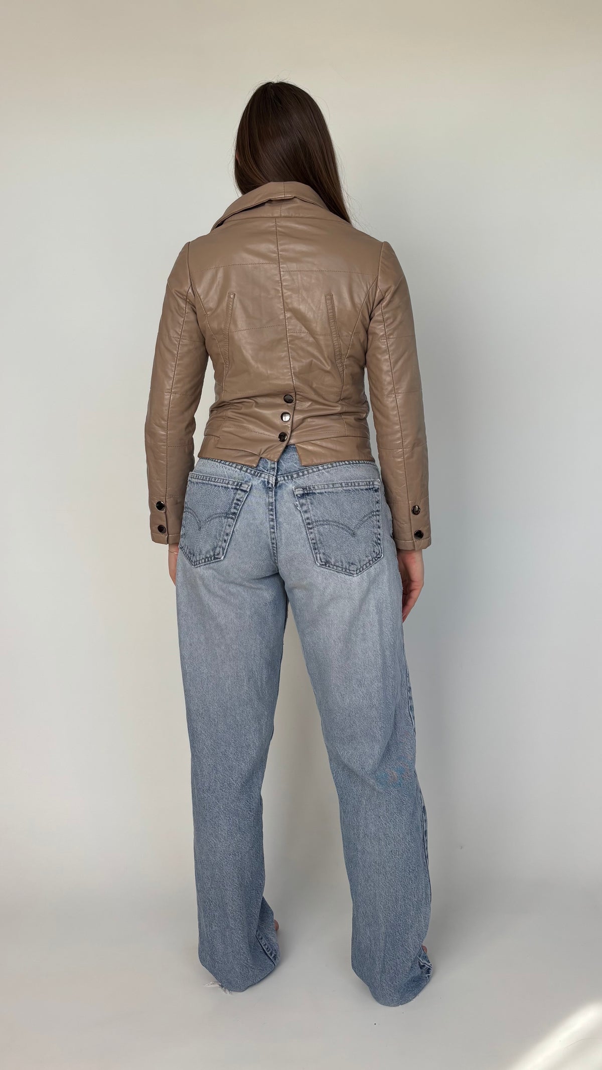 00’s Cropped Leather Jacket