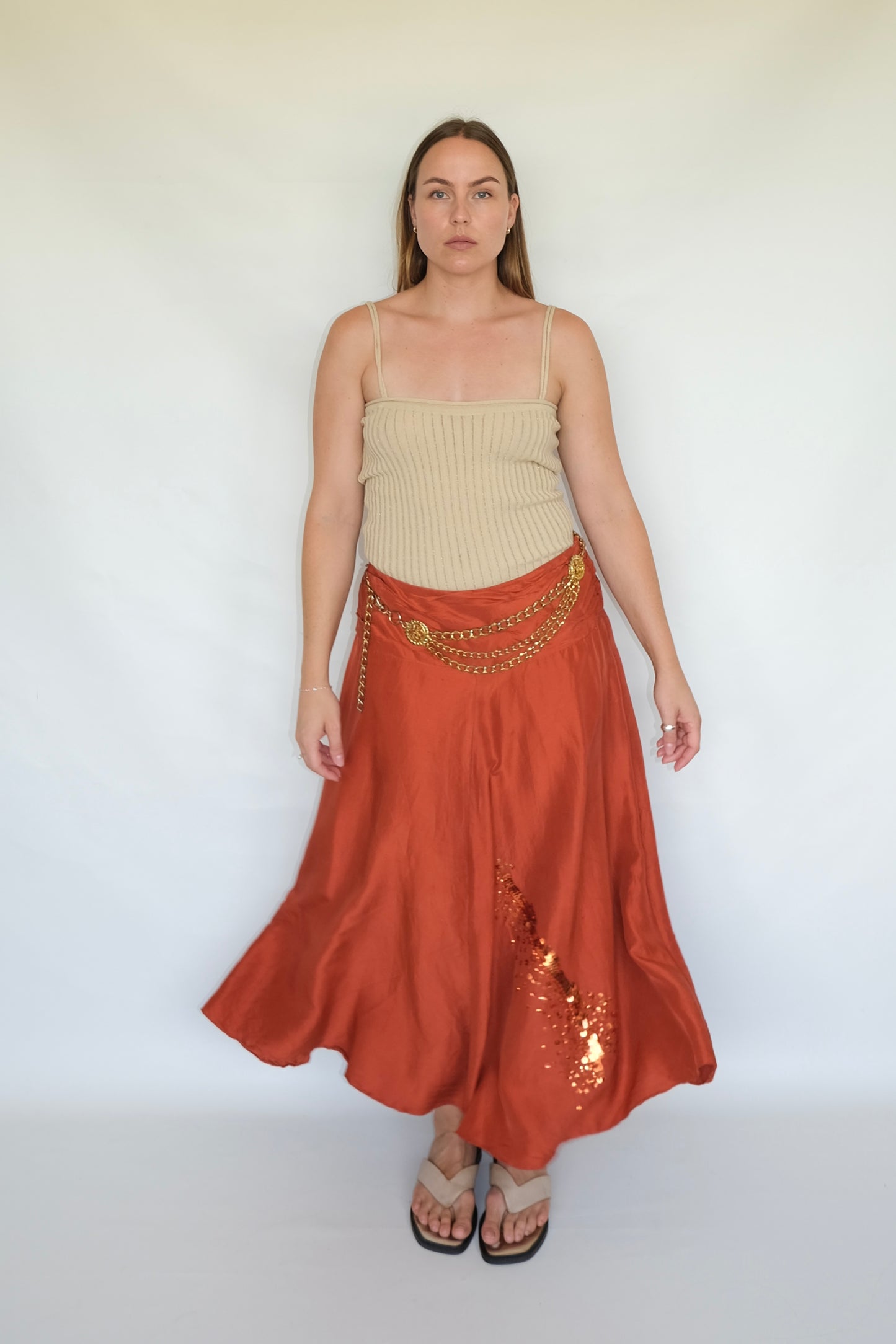 Verge Silk Skirt