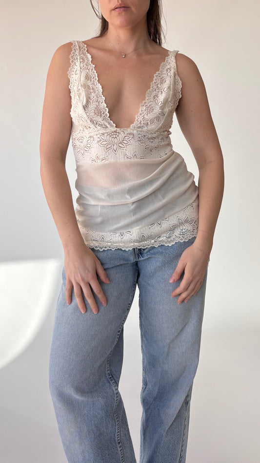 Wet Seal 2000’s Lace Mesh Tank