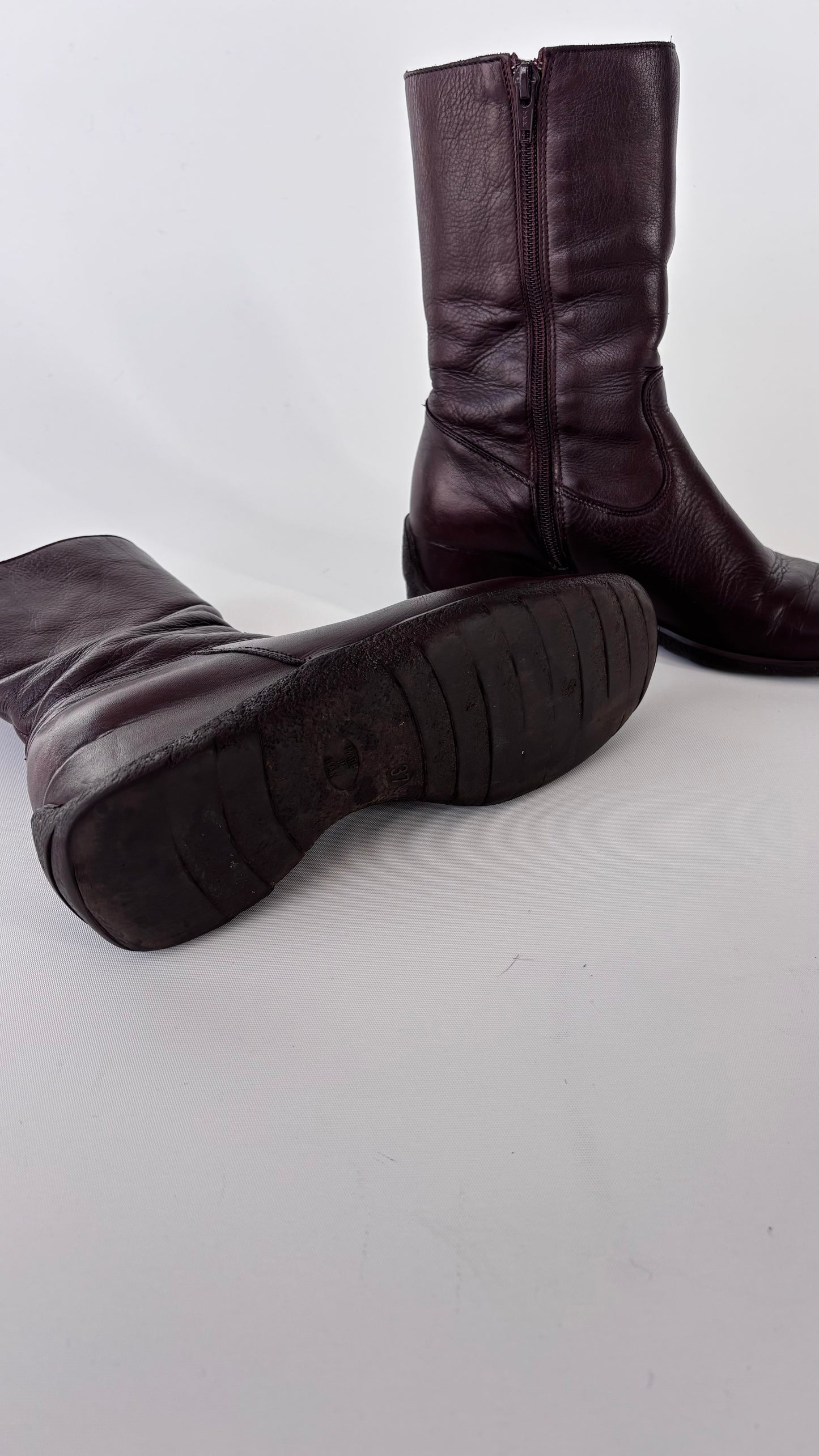 Italian Leather Wedge Boot (37)