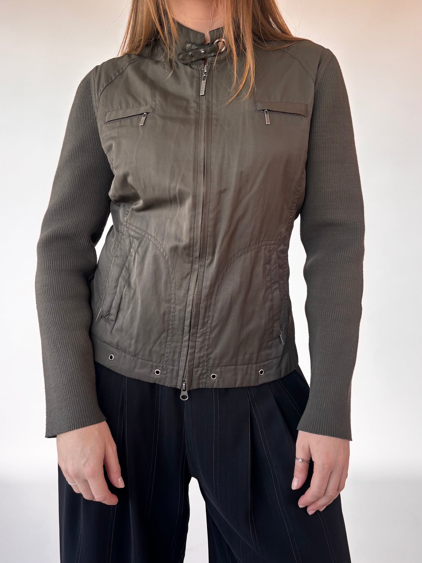 Vamp Olive Moto Jacket (10-12)