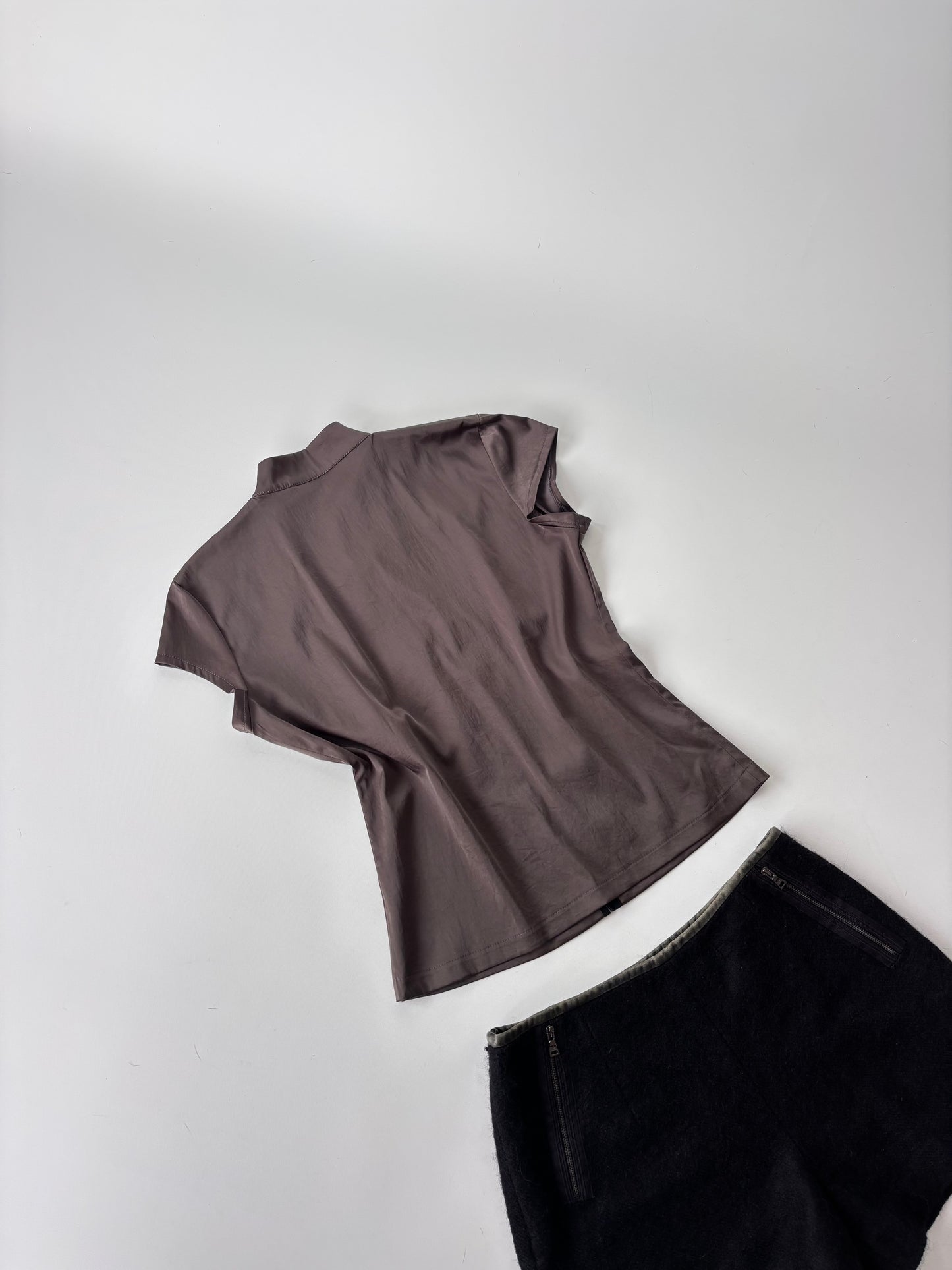 Andrea Yasmin Eyelet Satin Top