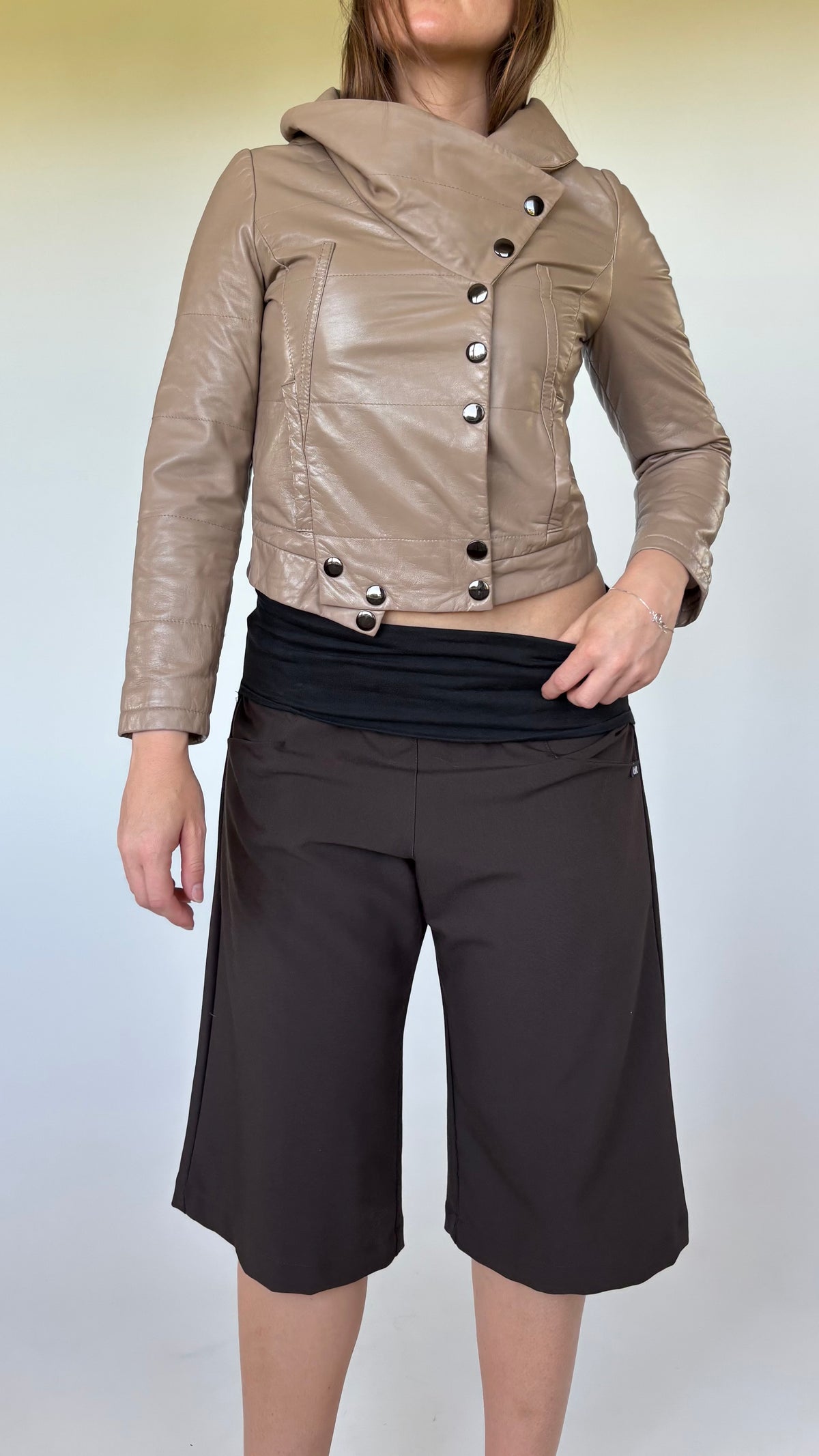 00’s Cropped Leather Jacket