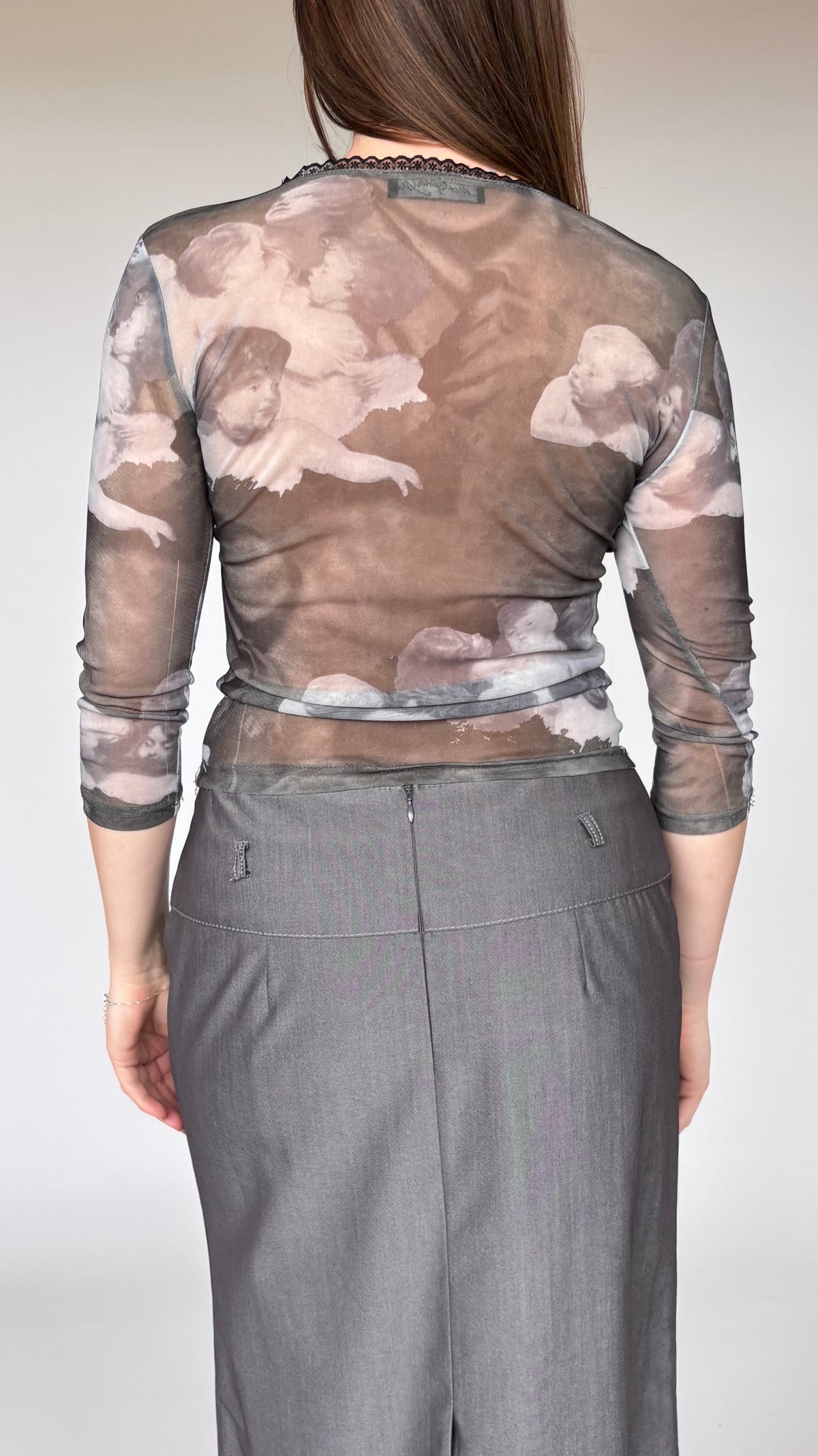 Basler Silver Wool Skirt (10-12)