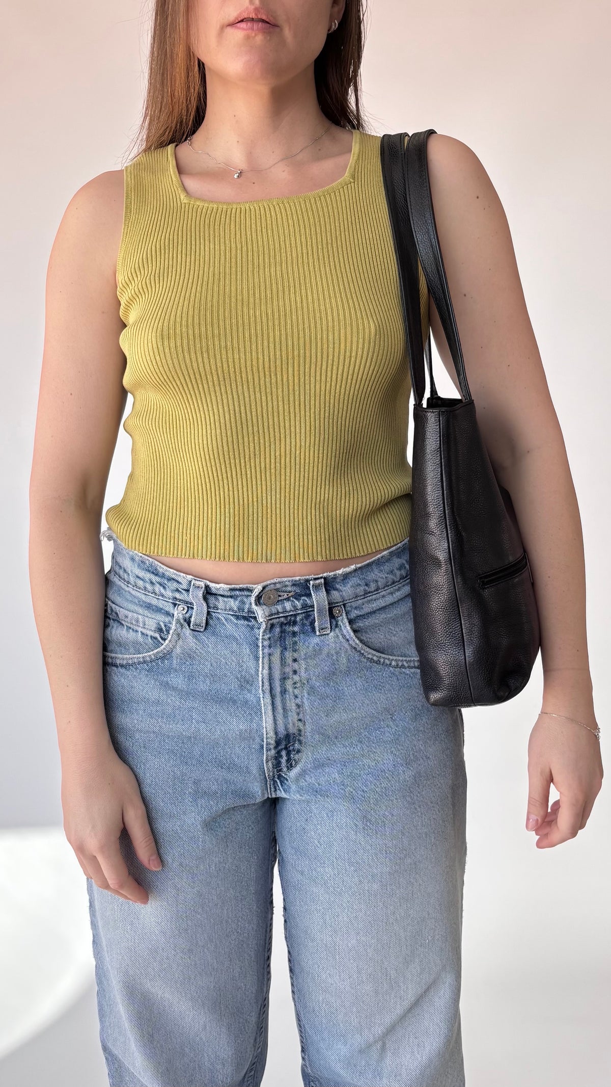 Clio Petites Silk Ribbed Tank (8-10)