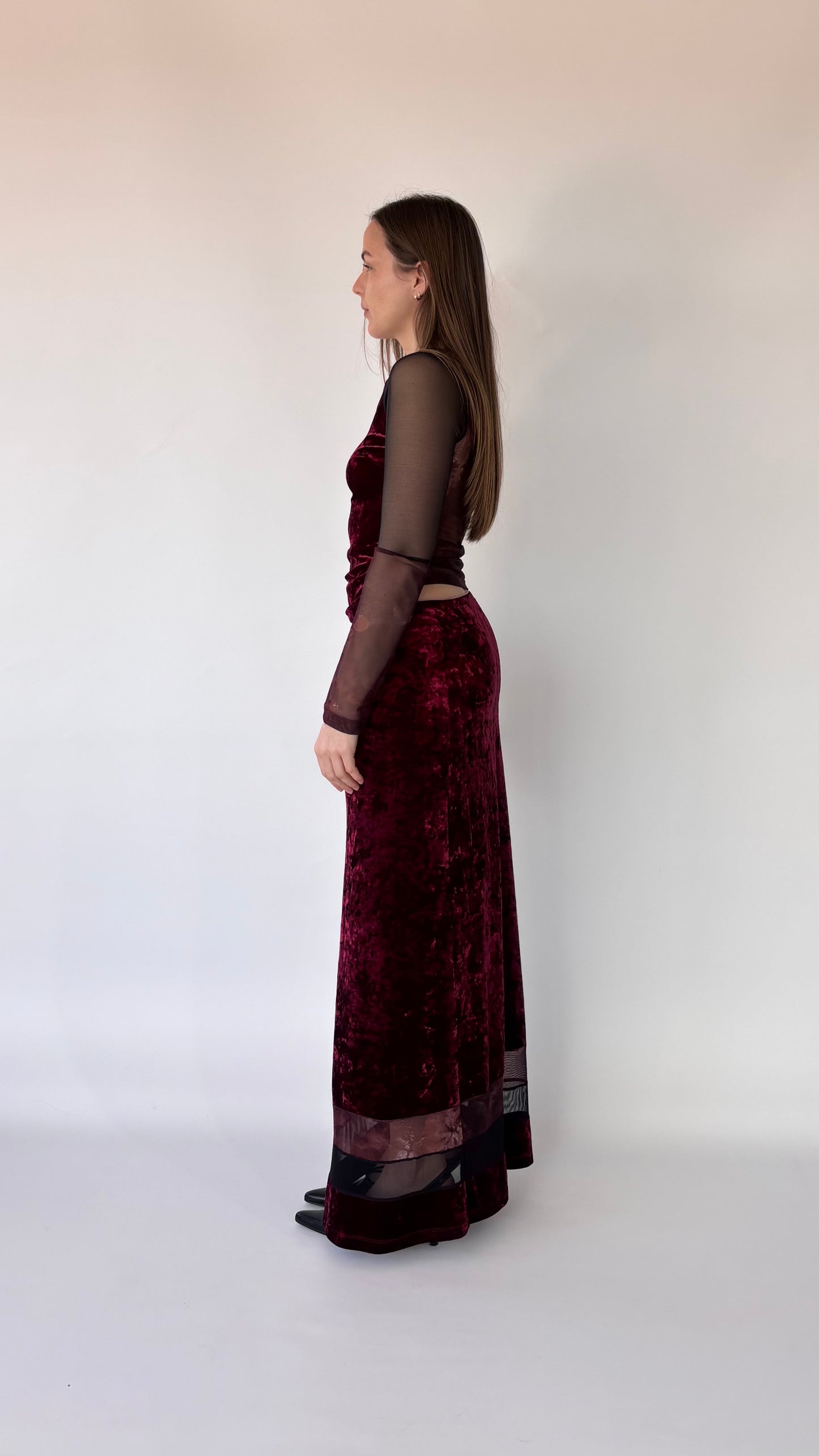 Bisou Bisou Velvet Mesh Skirt Set (8-10)
