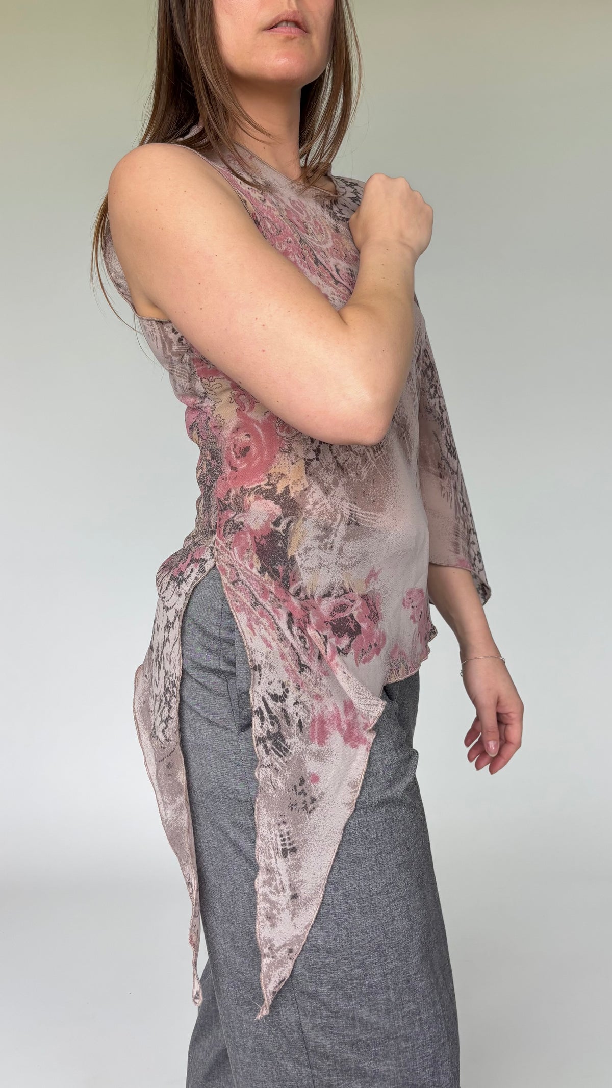 2000’s Asymmetric Print Top