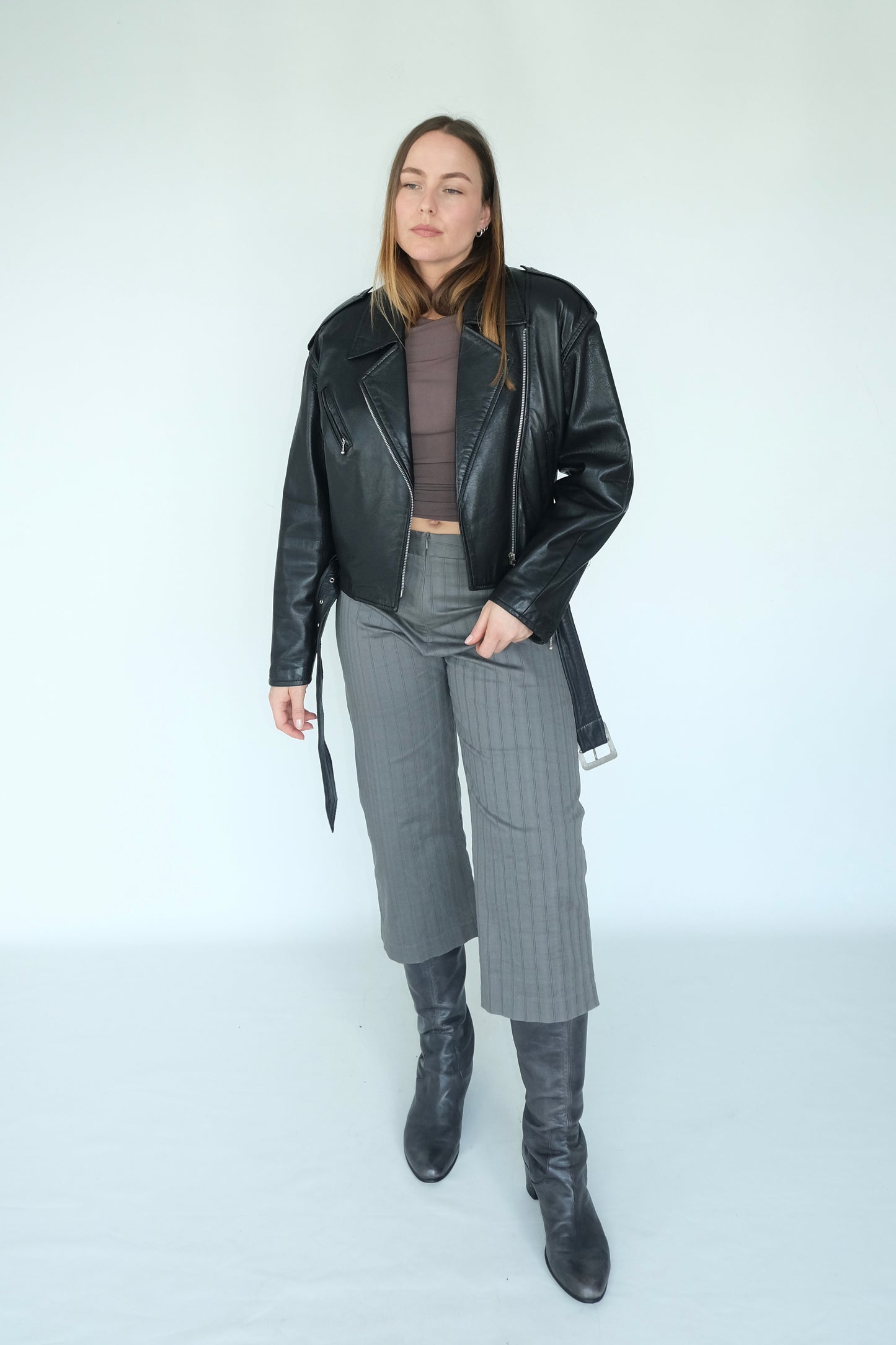 Daner Leather Biker Jacket