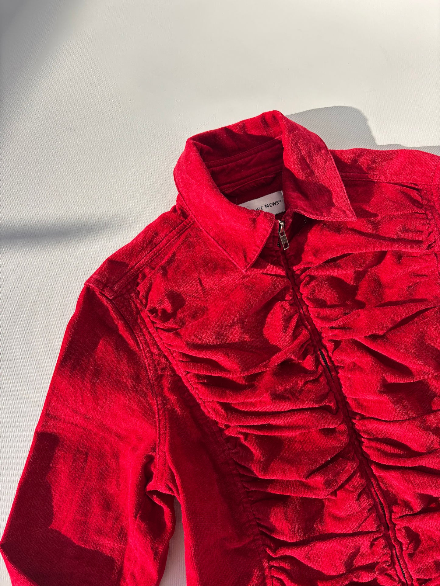 Newport Ruby Ruched Velvet Jacket (8-12)