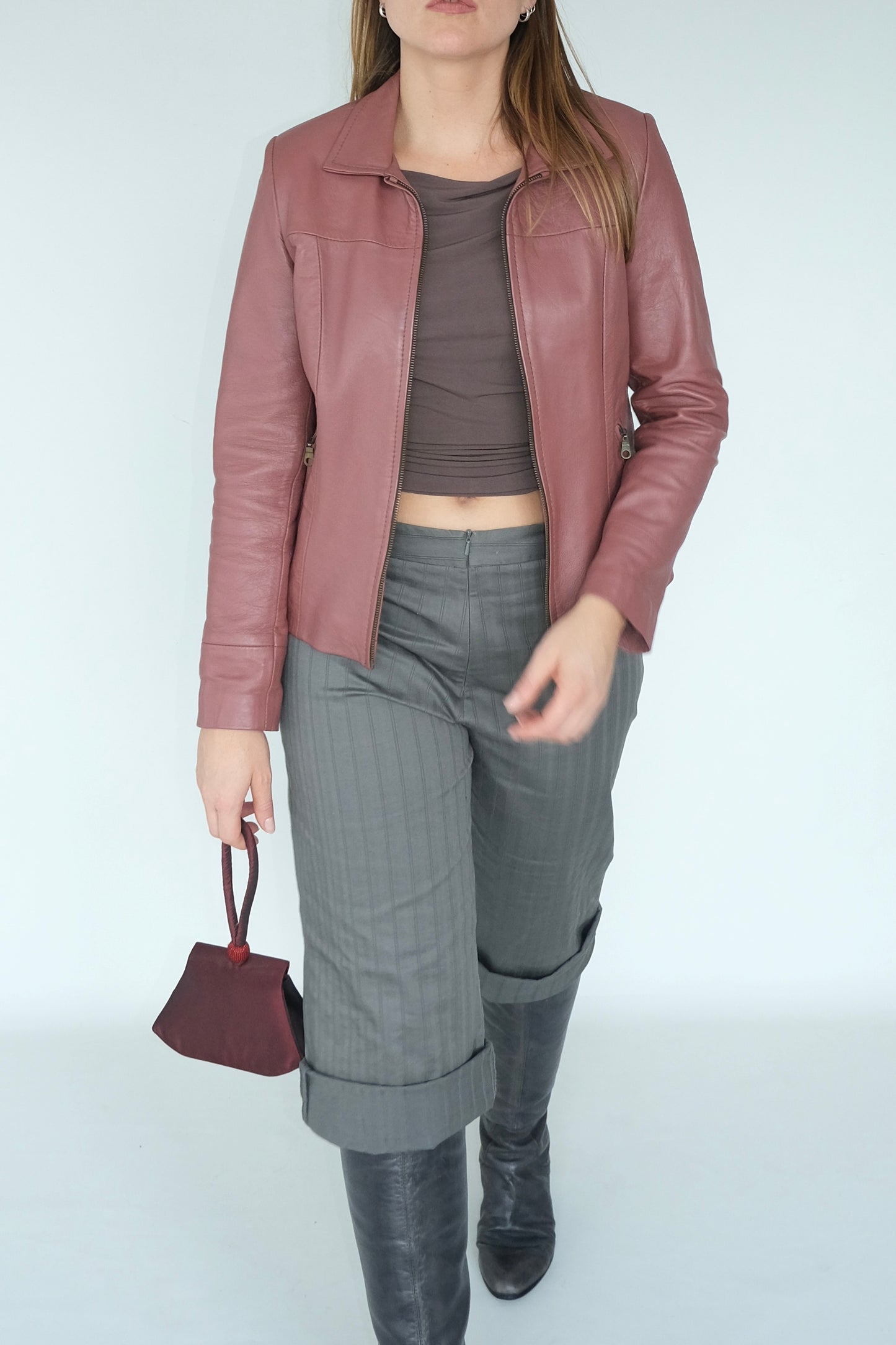 90’s Rosewood Leather Jacket