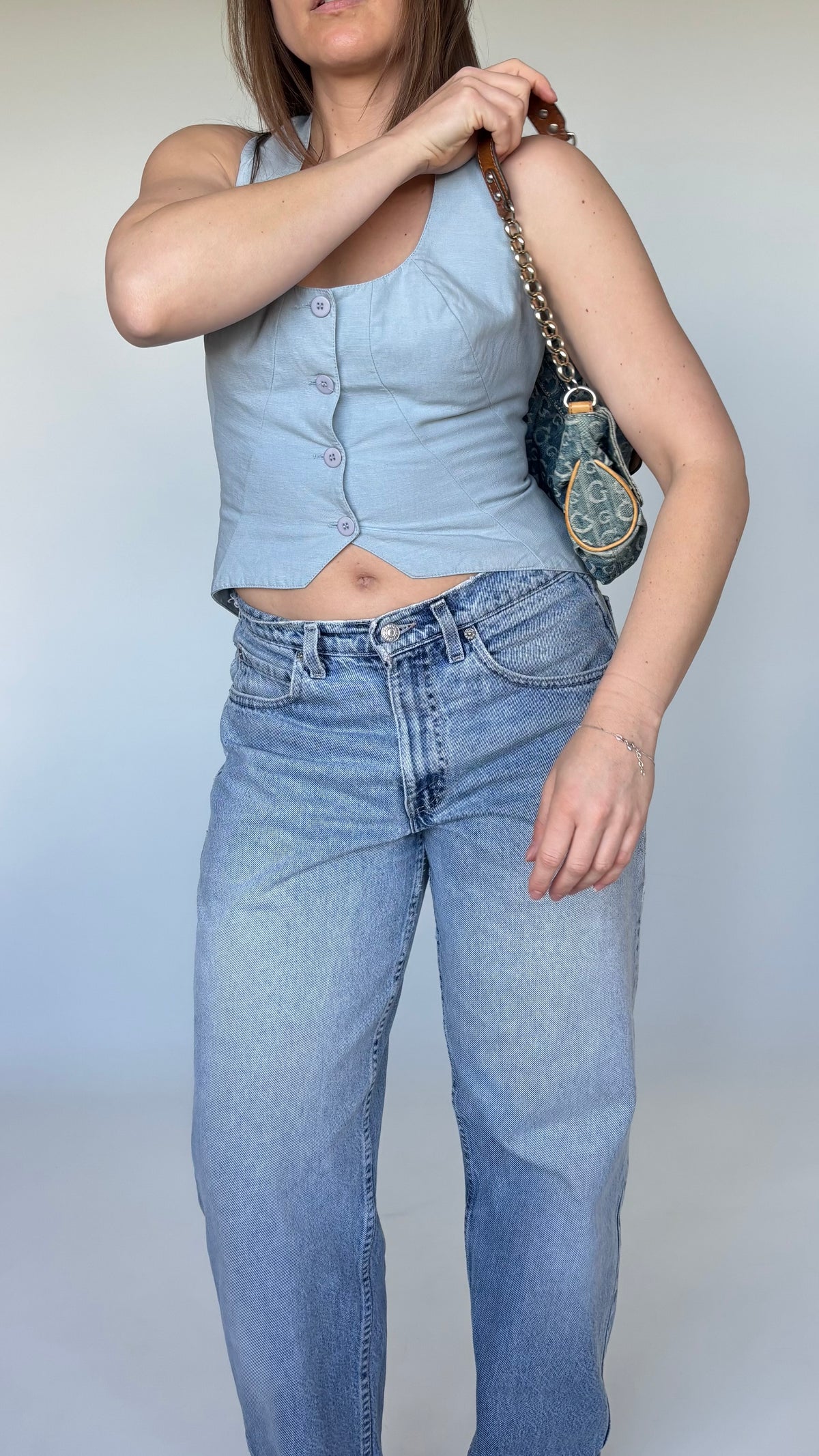 Peppertree Linen Bodice Top