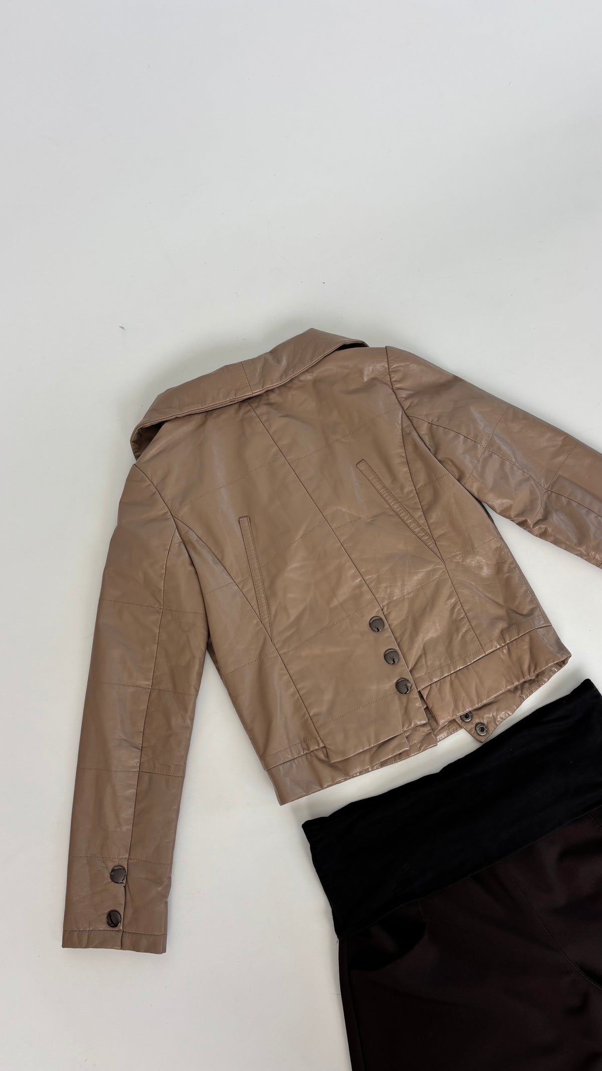 00’s Cropped Leather Jacket