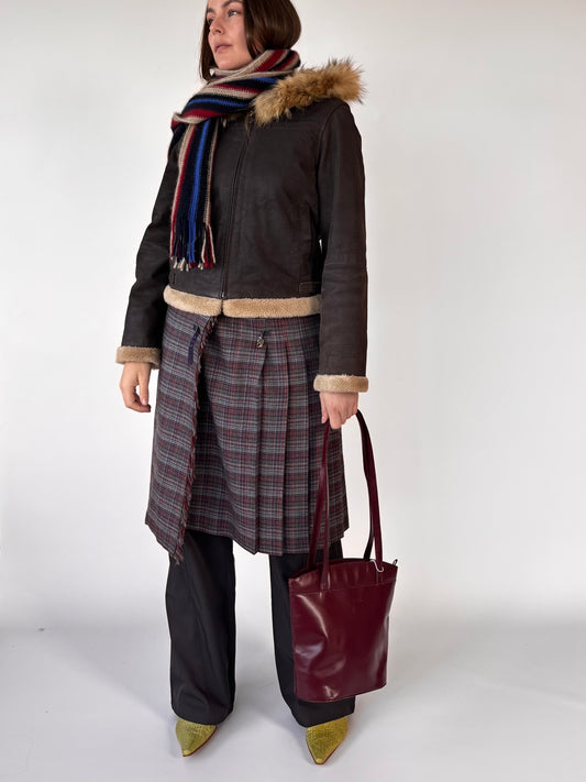 Vera Pelle Fur hooded leather jacket (6-10)