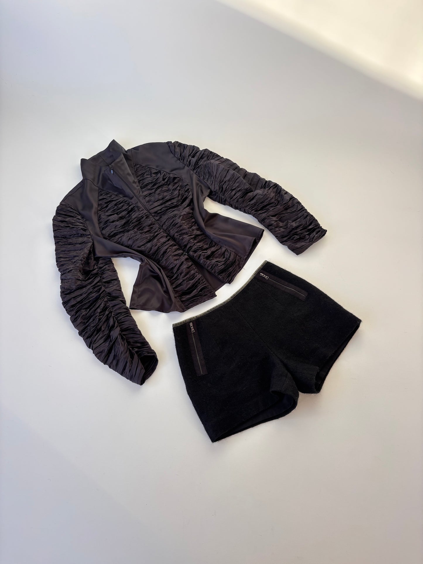 L ‘Officiel Ruched Satin Jacket