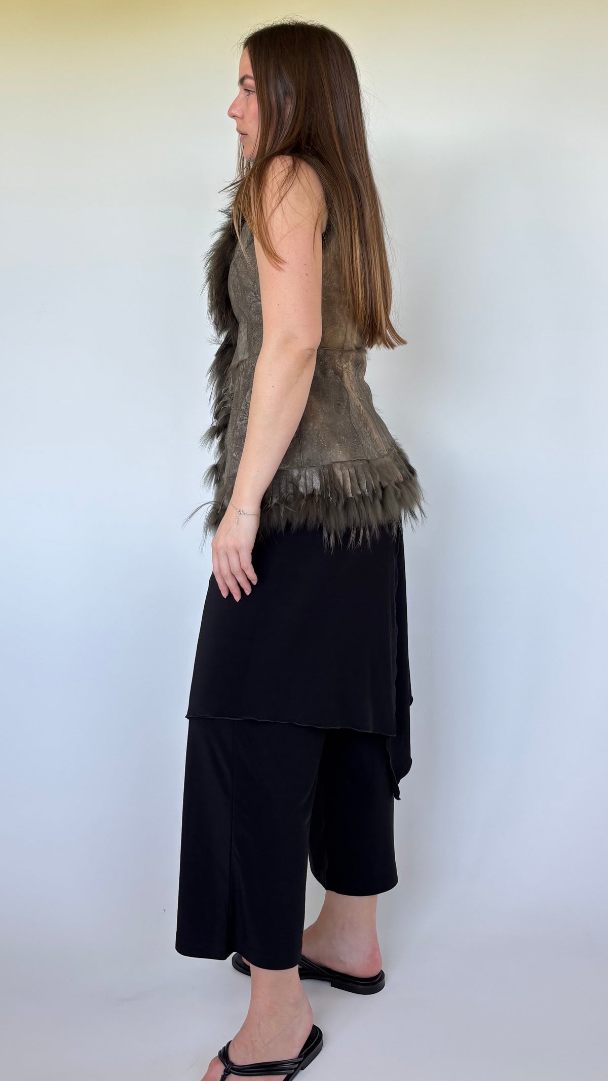 Leather Fur Vest