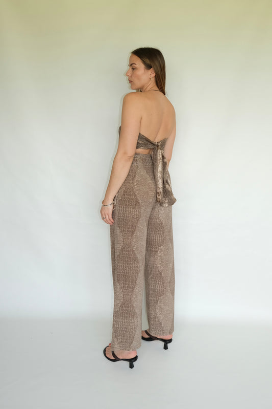 Leonie Silk Snake Pants