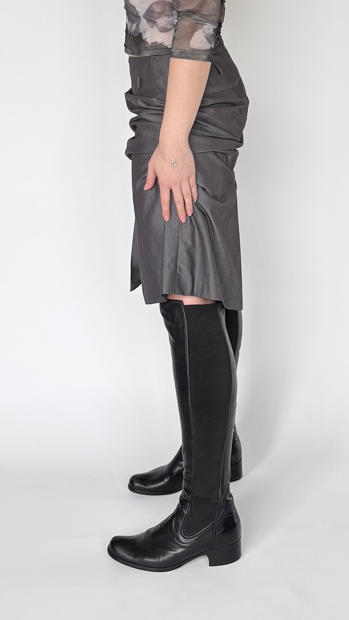 Italian Made Leather Knee High Boots 39/40