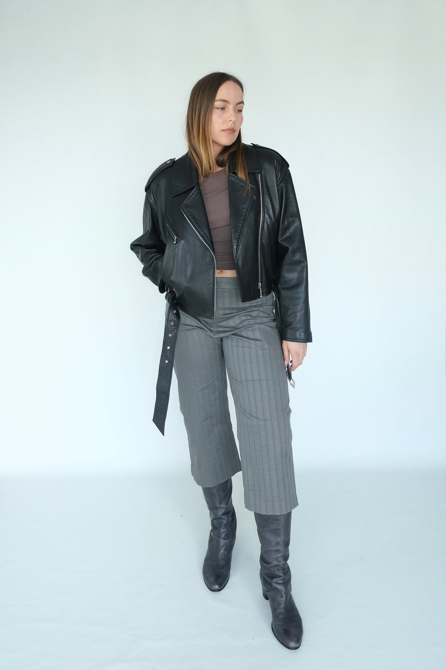 Daner Leather Biker Jacket