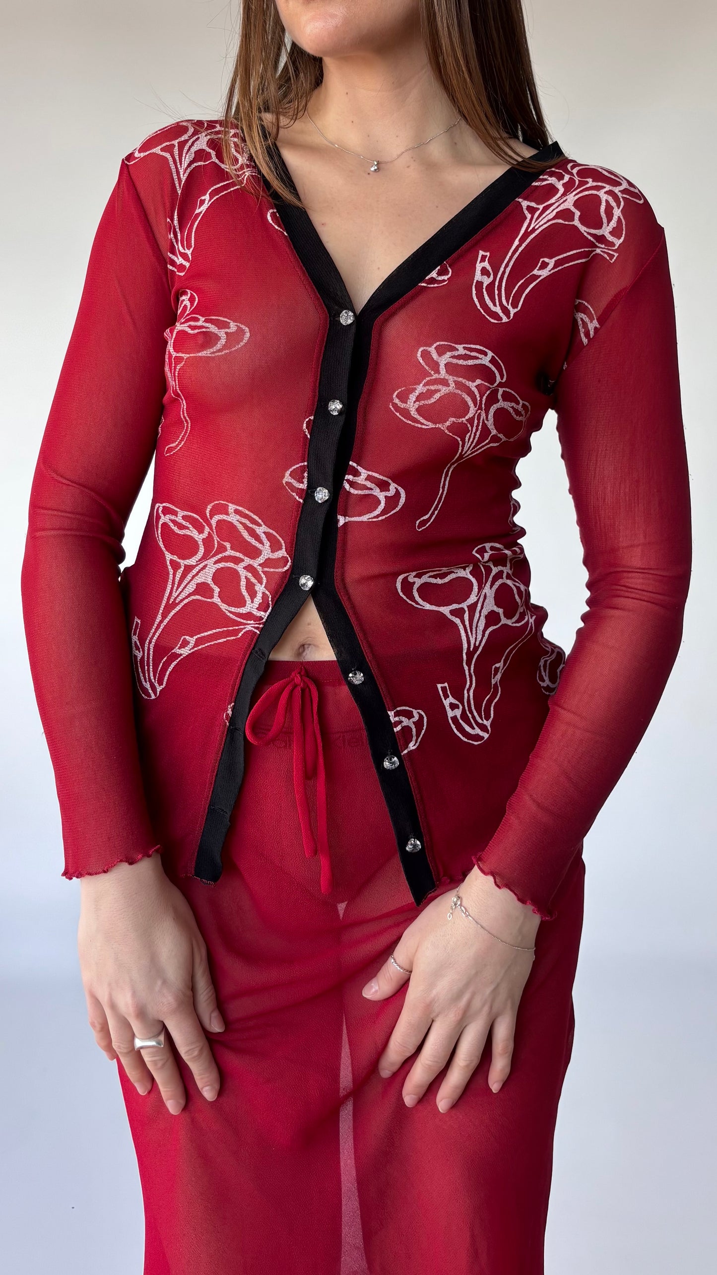 Roisin Dubh Poppy Mesh Top (8-10)