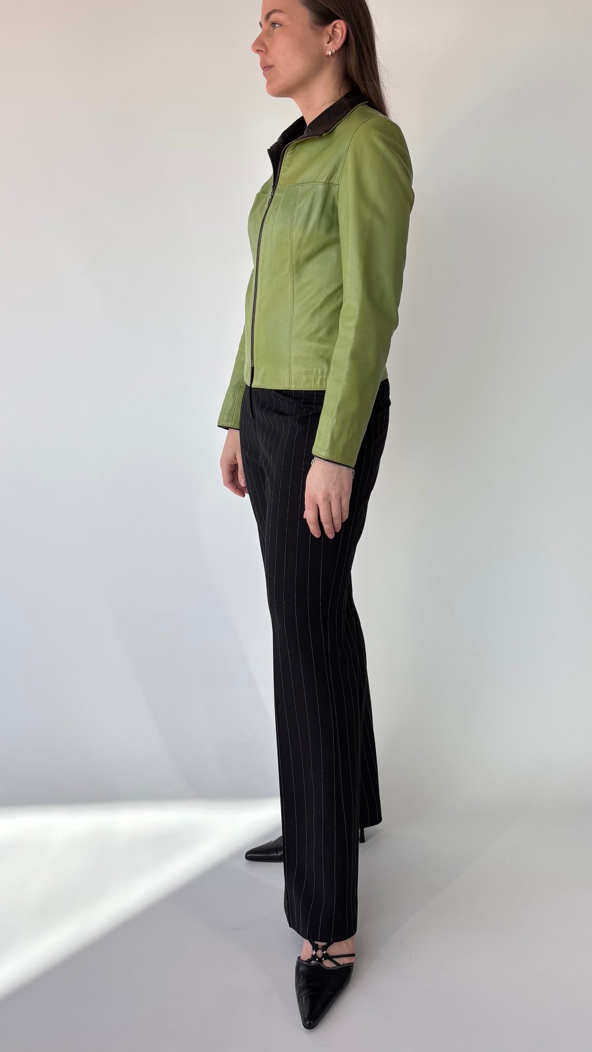 Caroline Moore Lime Leather Jacket (6-10)