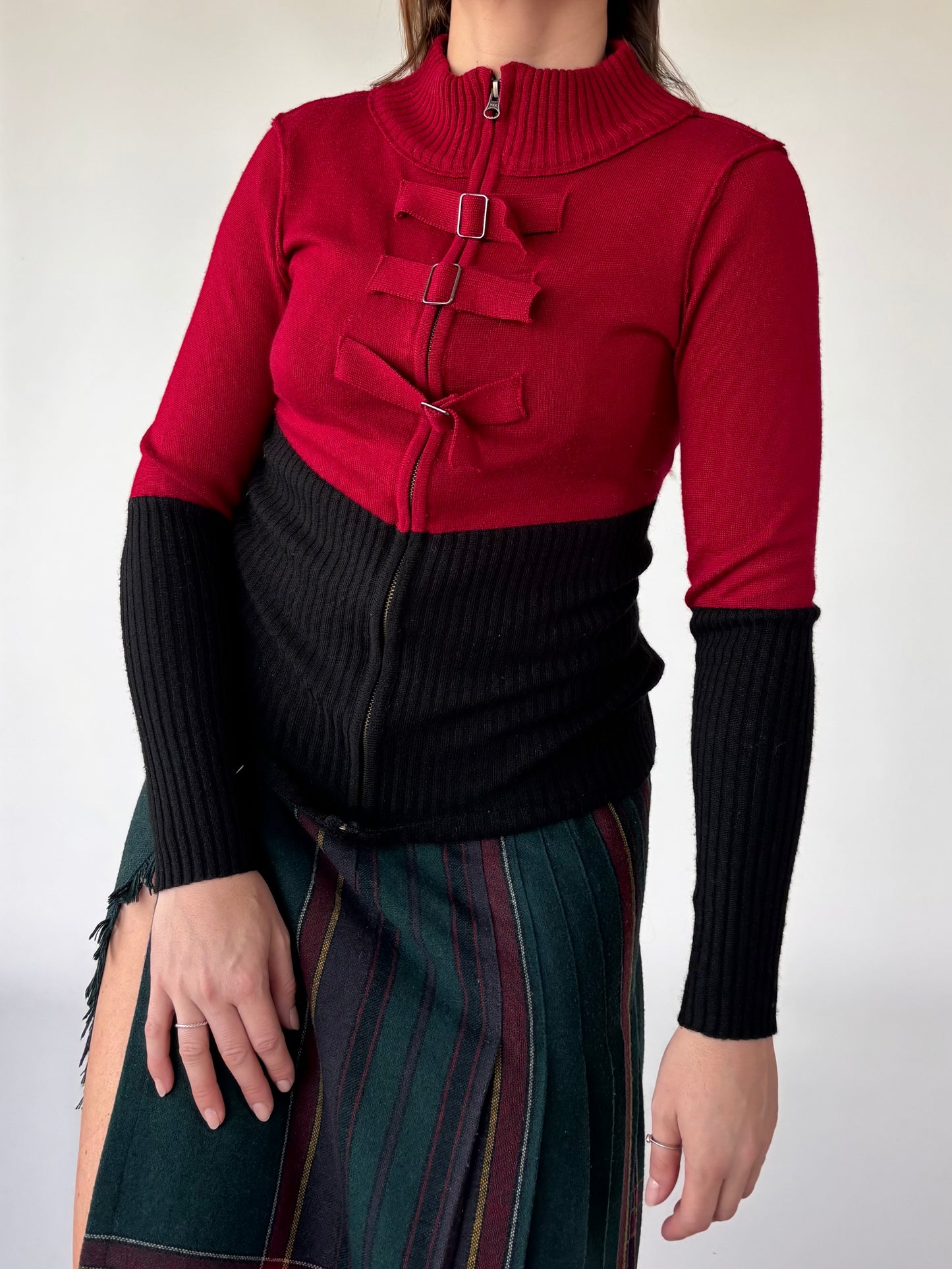 2000’s Wool Buckle Zip Cardigan (12-14)