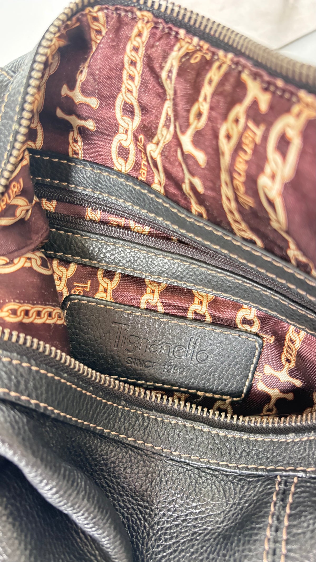 Tignanello Leather Shoulder Bag