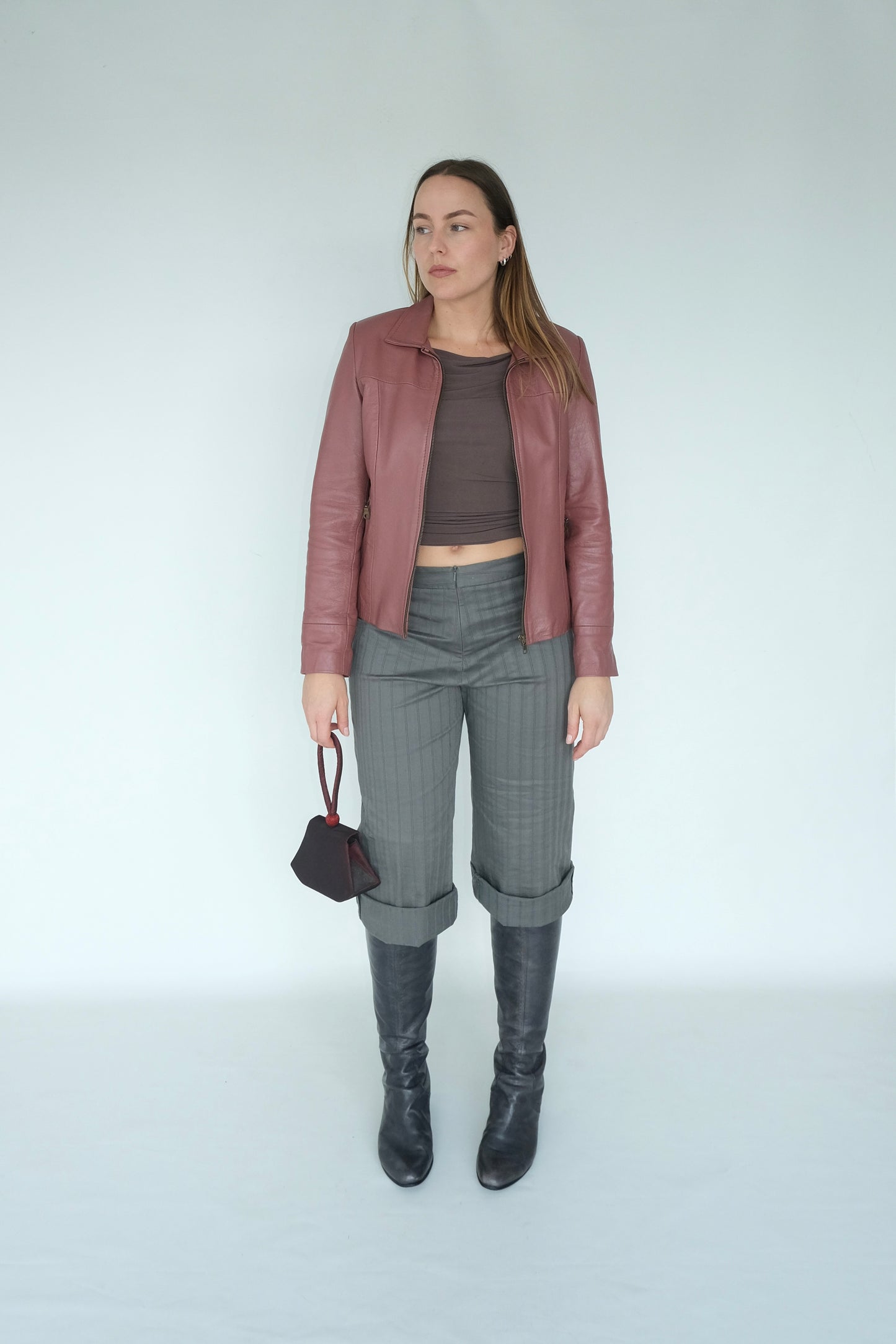 90’s Rosewood Leather Jacket